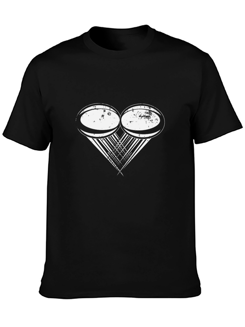 Rugby Heart T-Shirt - Black