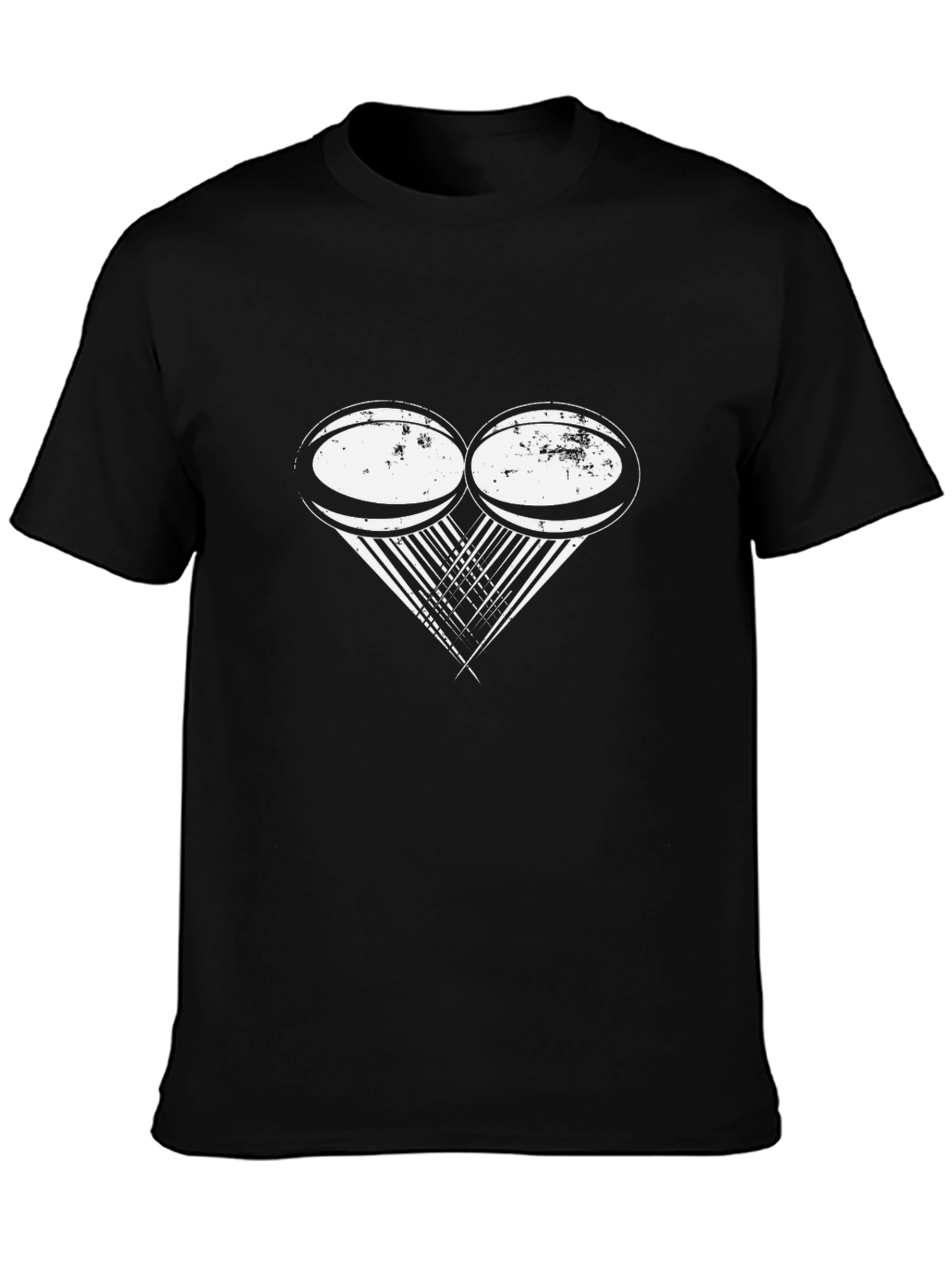 Rugby Heart T-Shirt - Black