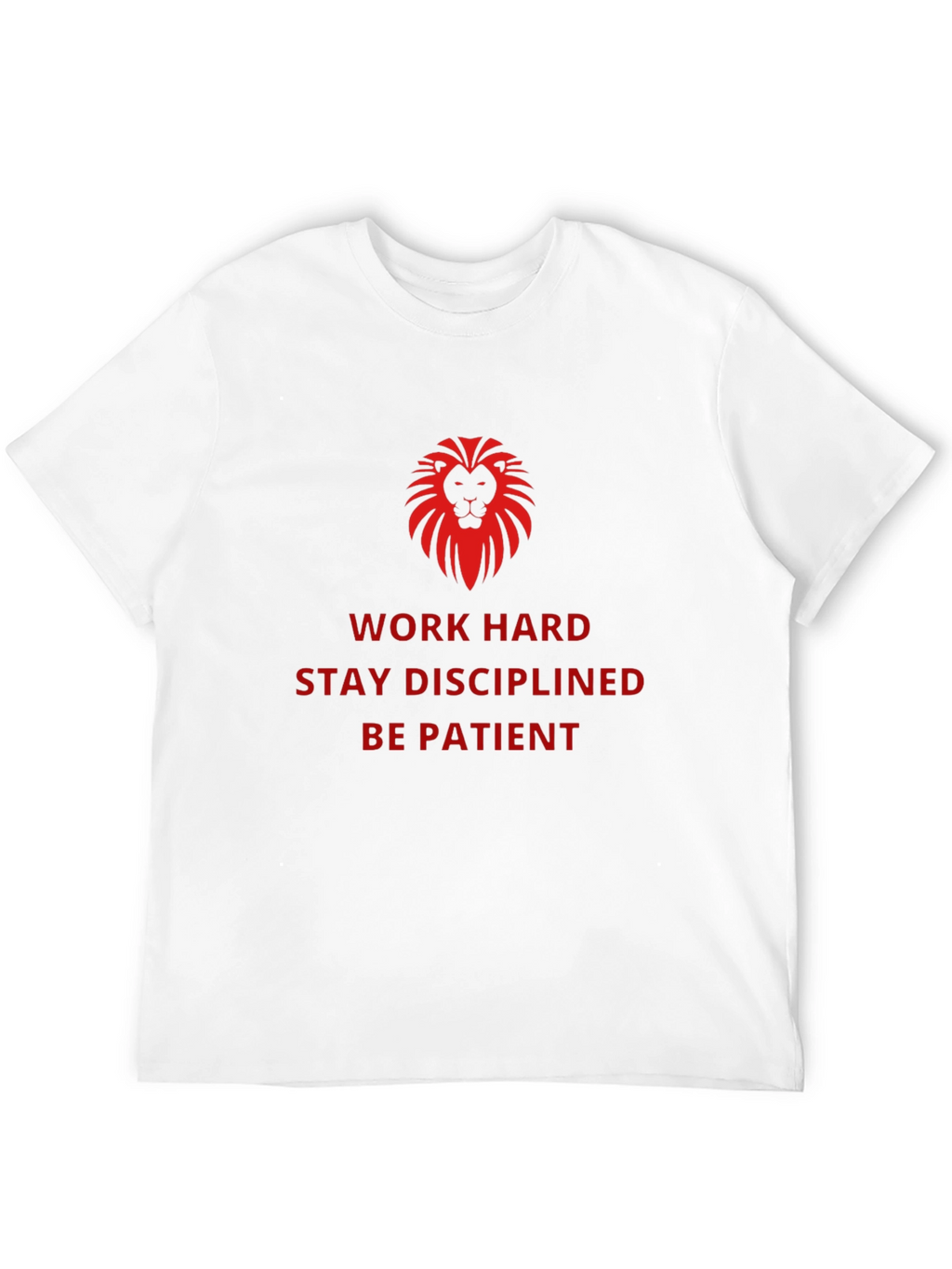 Motivational Lion Graphic Black T-Shirt