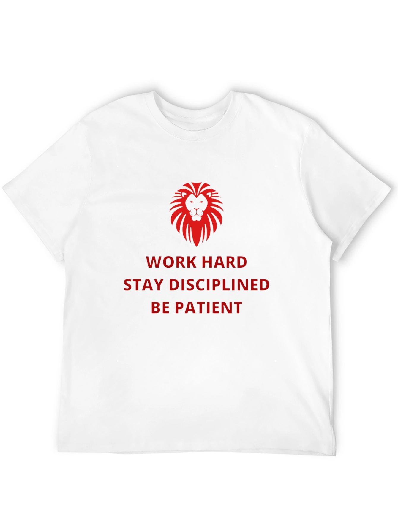 Motivational Lion Graphic Black T-Shirt