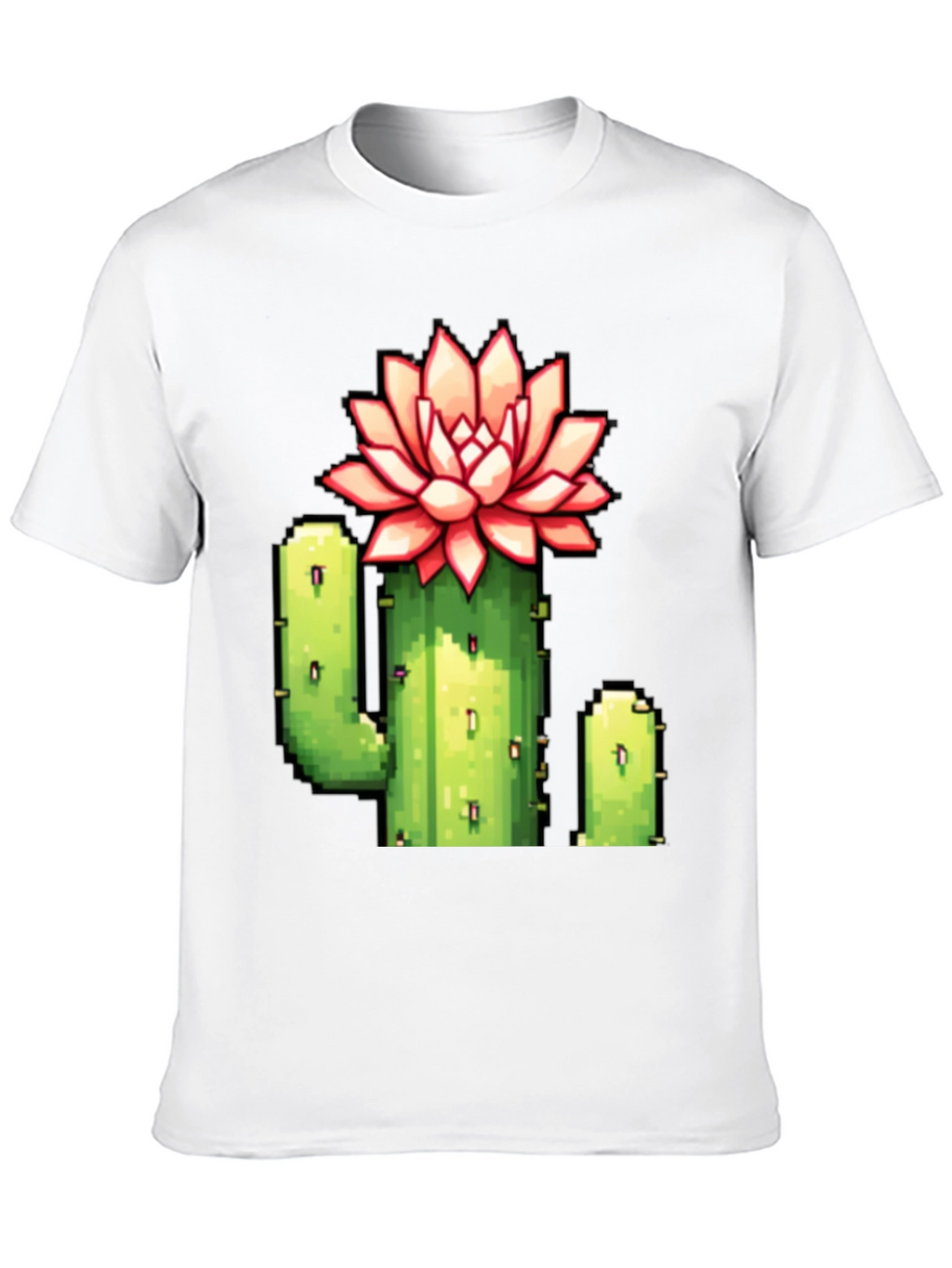 Pixel Cactus Flower Graphic Tee