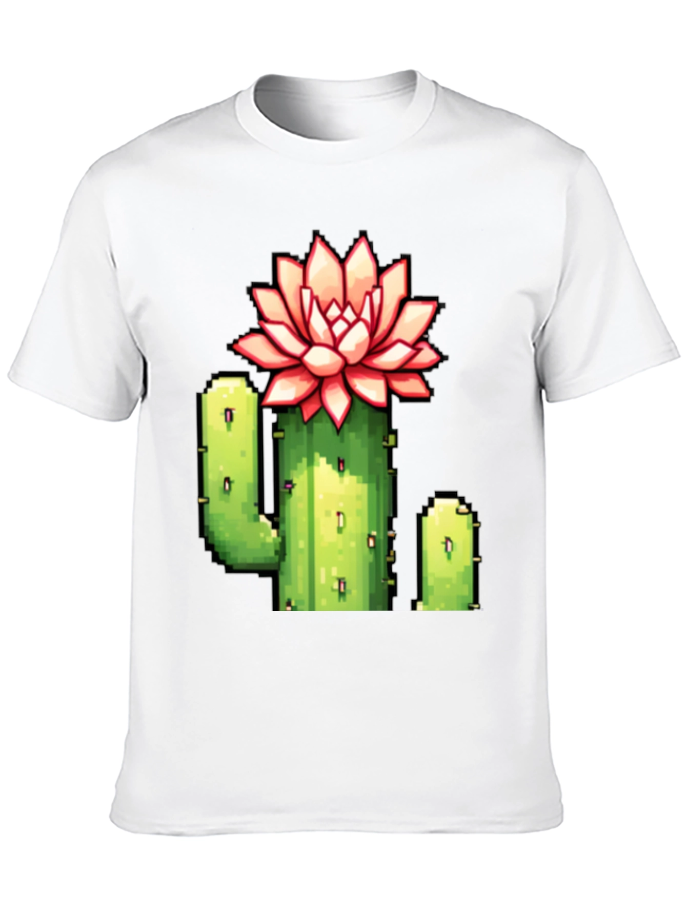Pixel Cactus Flower Graphic Tee