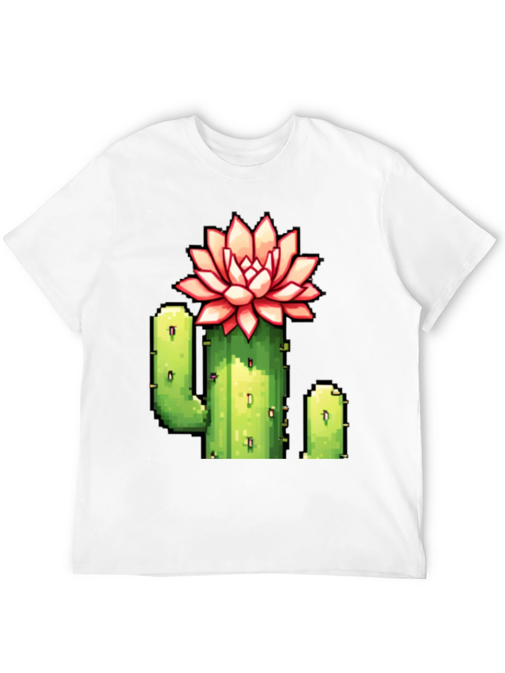 Pixel Cactus Flower Graphic Tee