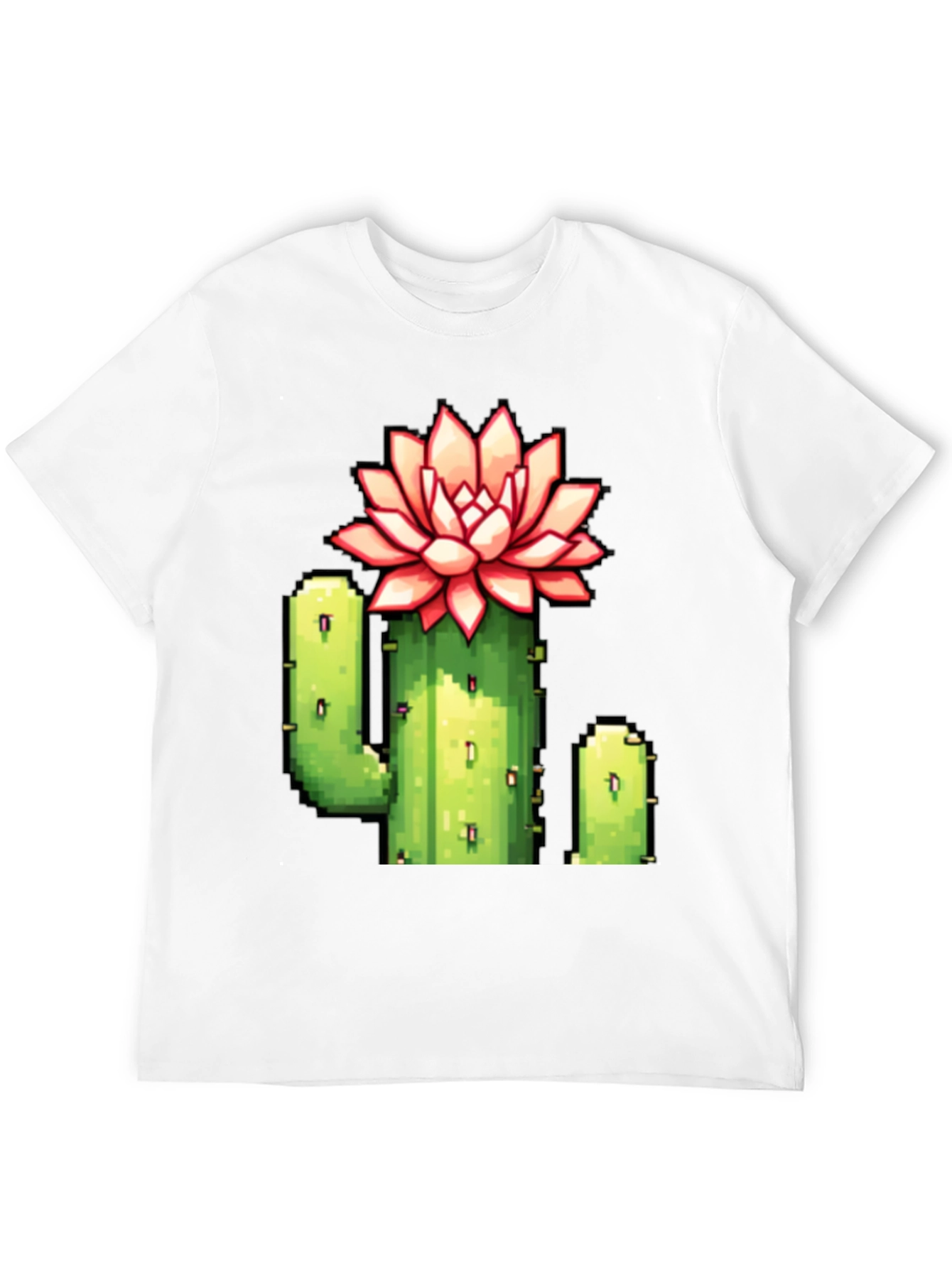 Pixel Cactus Flower Graphic Tee