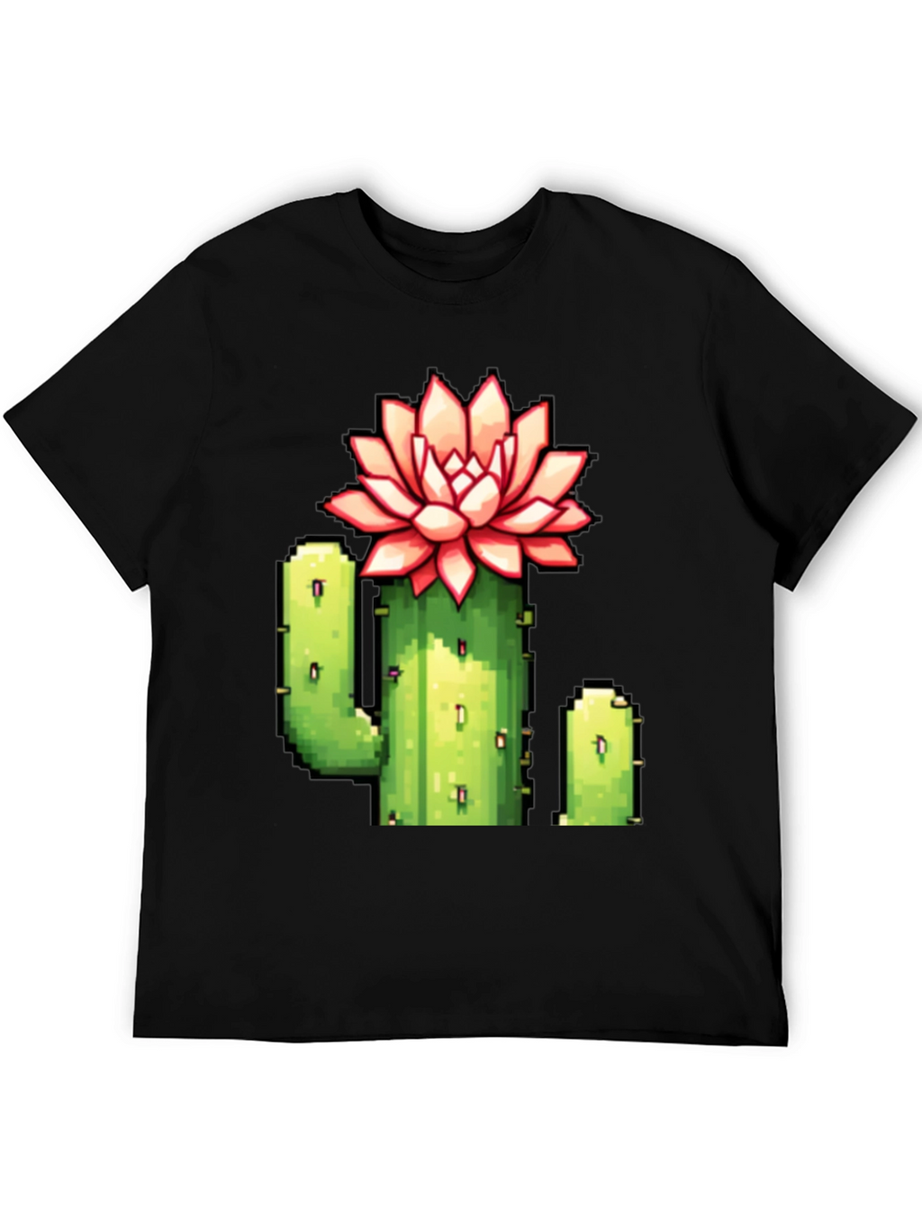 Pixel Cactus Flower Graphic Tee