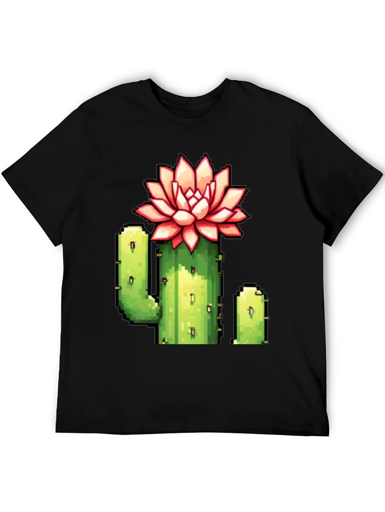 Pixel Cactus Flower Graphic Tee