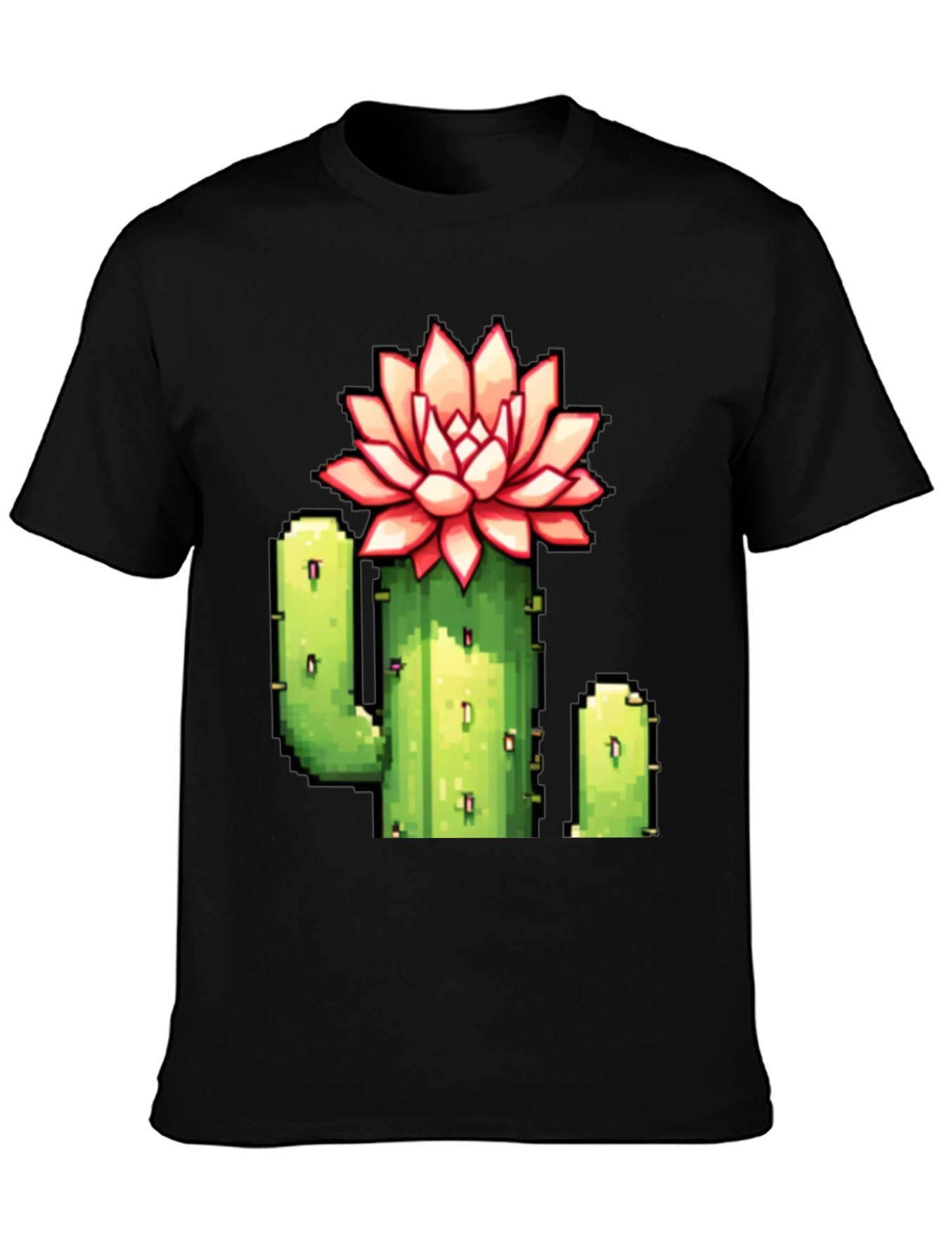 Pixel Cactus Flower Graphic Tee