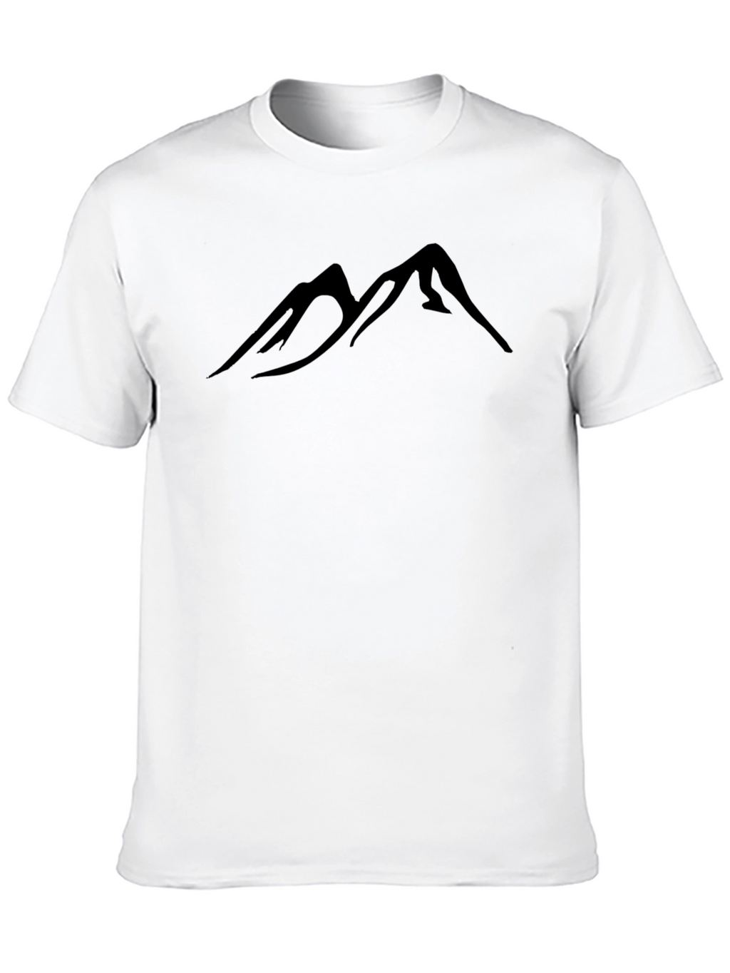 Mountain Silhouette Graphic Black T-Shirt