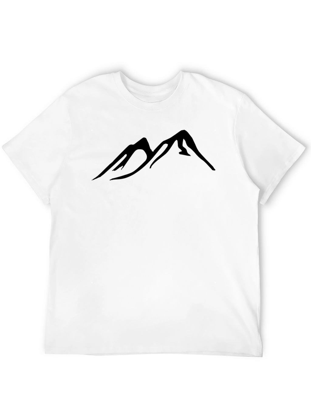 Mountain Silhouette Graphic Black T-Shirt