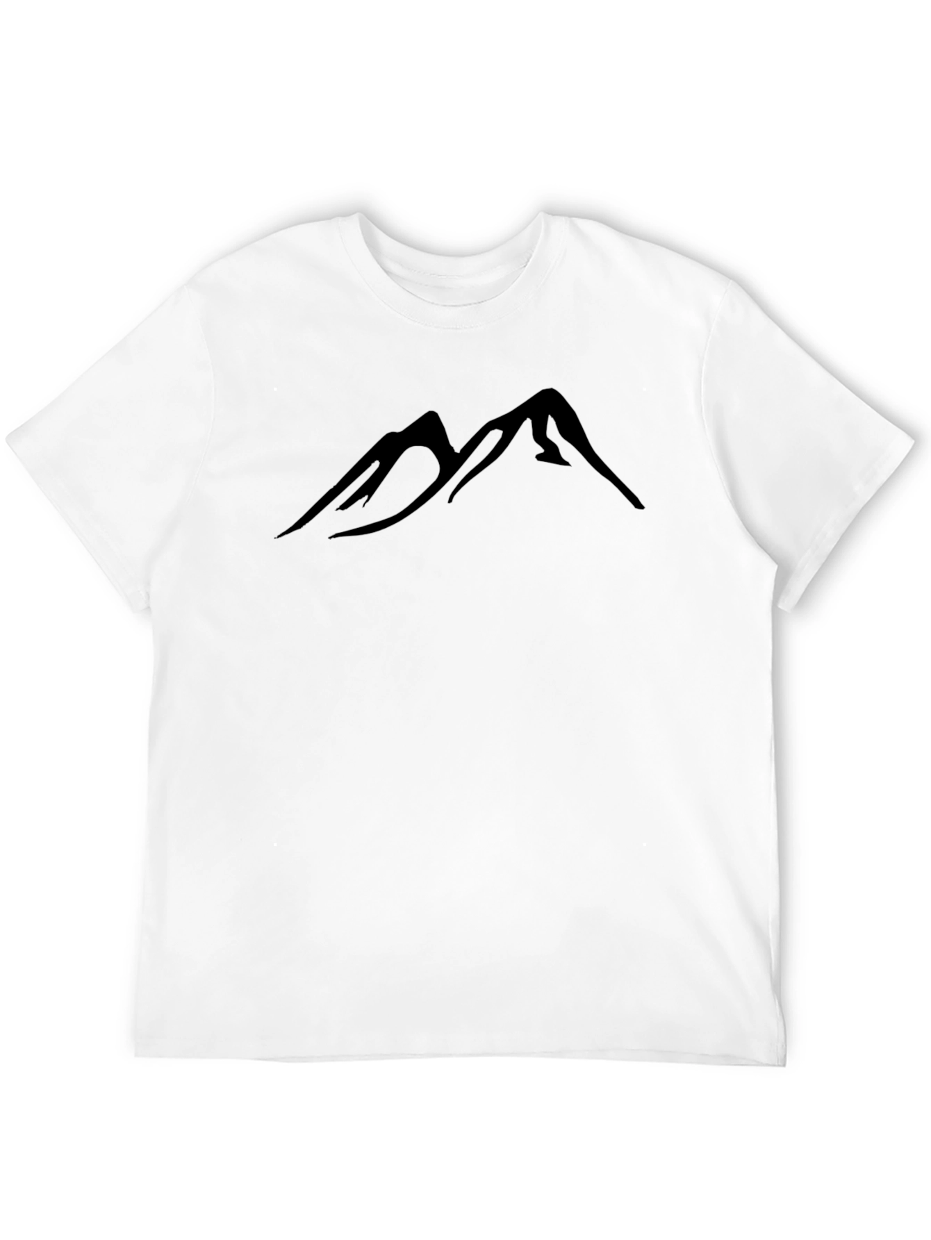 Mountain Silhouette Graphic Black T-Shirt