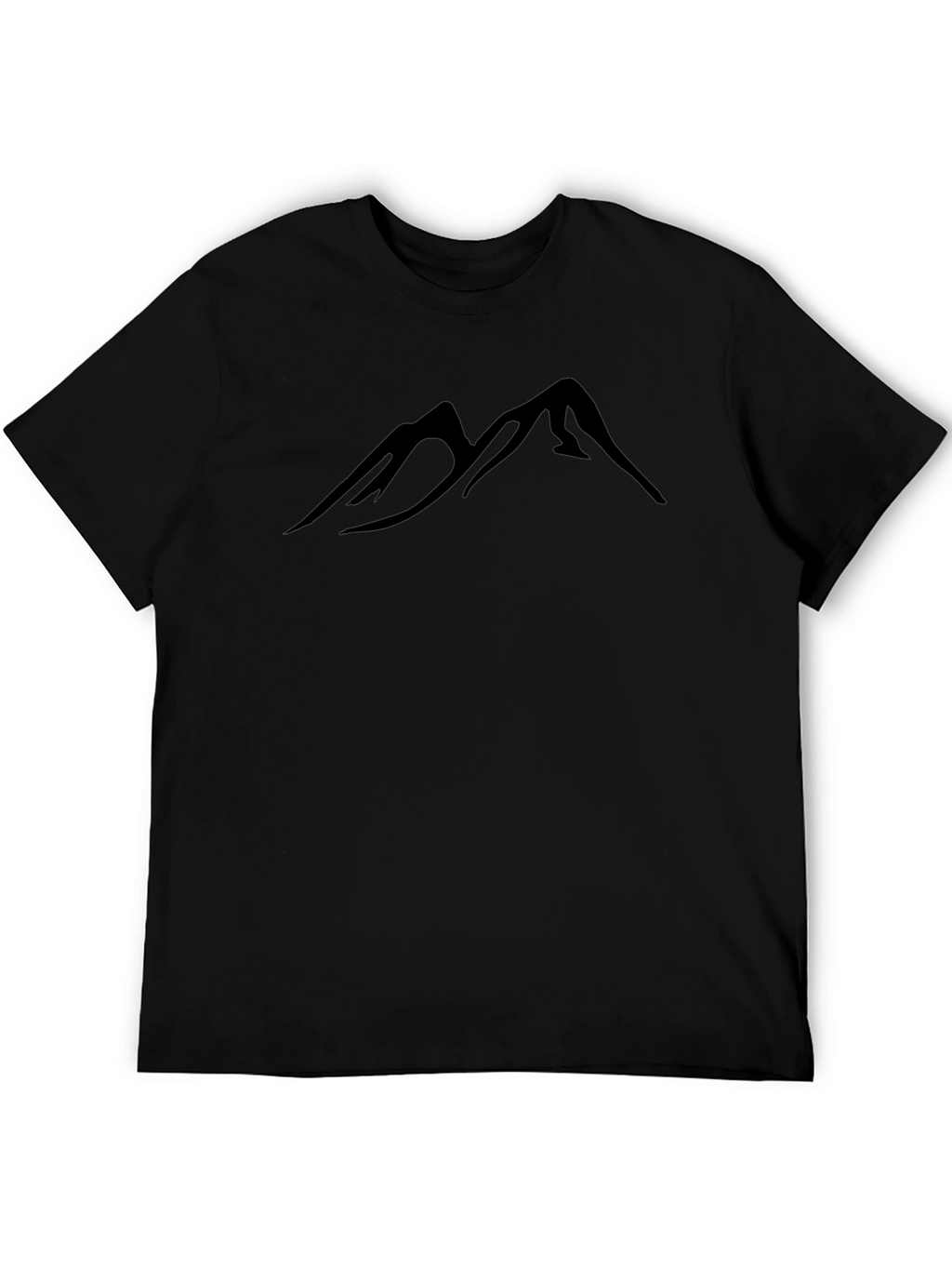 Mountain Silhouette Graphic Black T-Shirt
