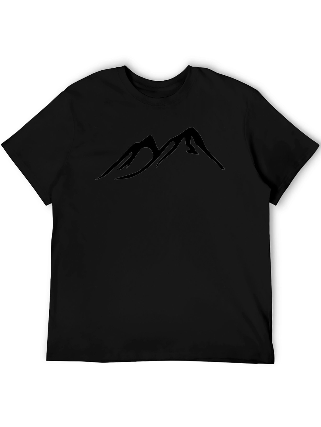 Mountain Silhouette Graphic Black T-Shirt