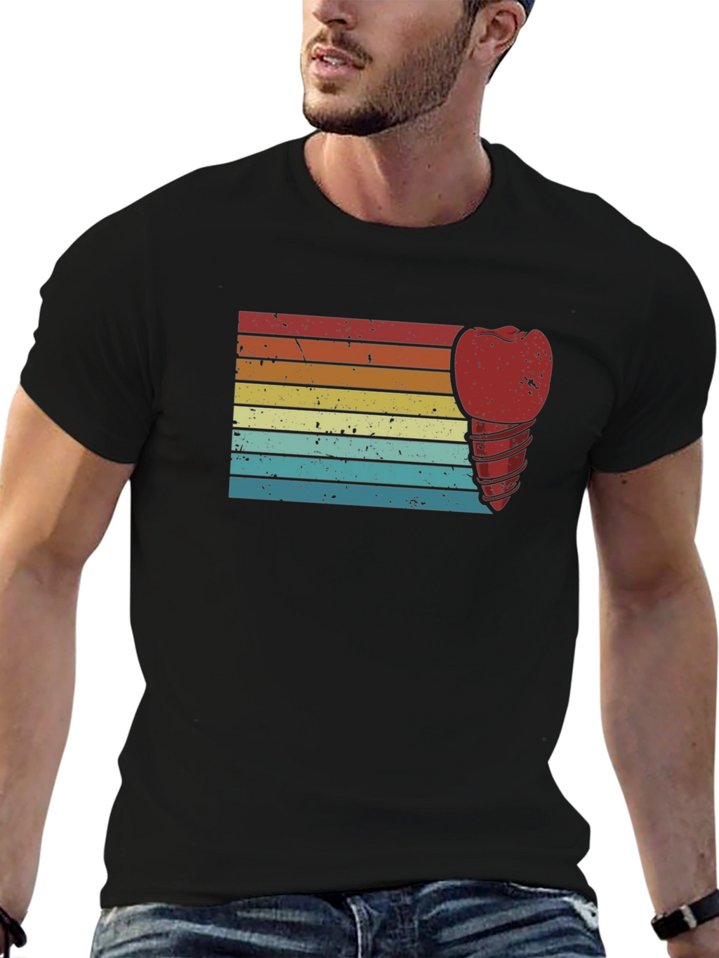 Retro Dental Implant Graphic T-Shirt