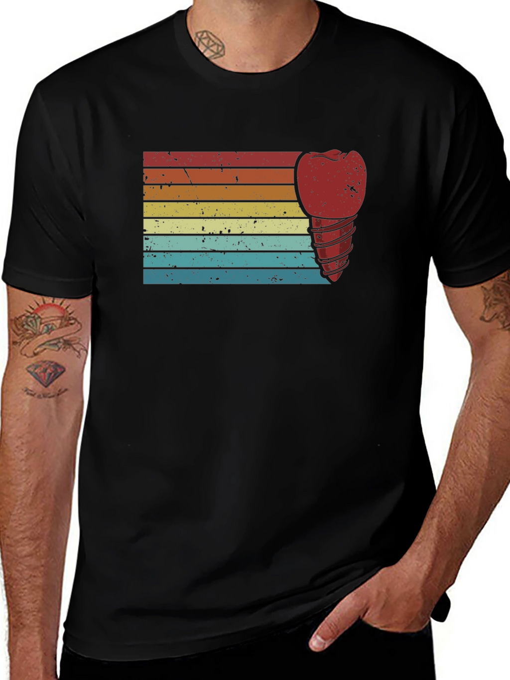 Retro Dental Implant Graphic T-Shirt