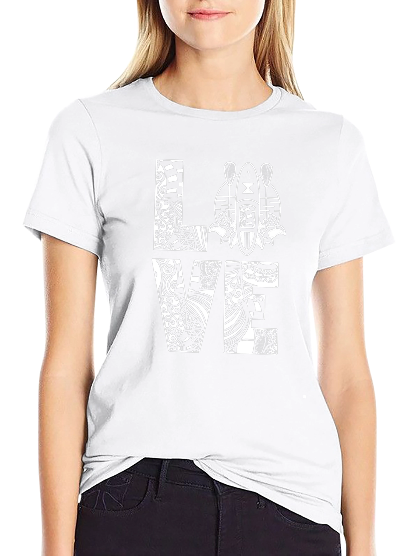 Love Kayaking Graphic T-Shirt - Black