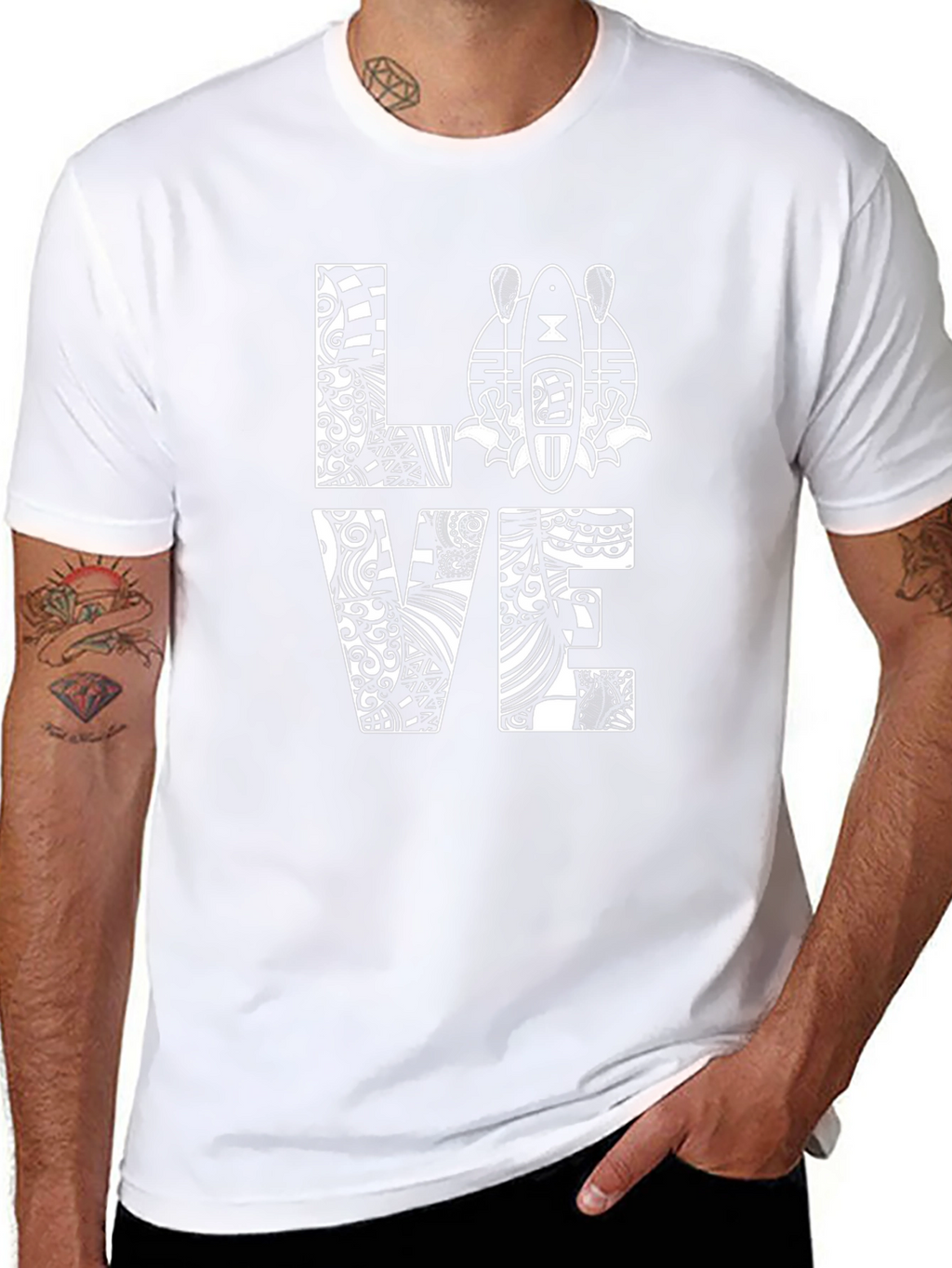Love Kayaking Graphic T-Shirt - Black