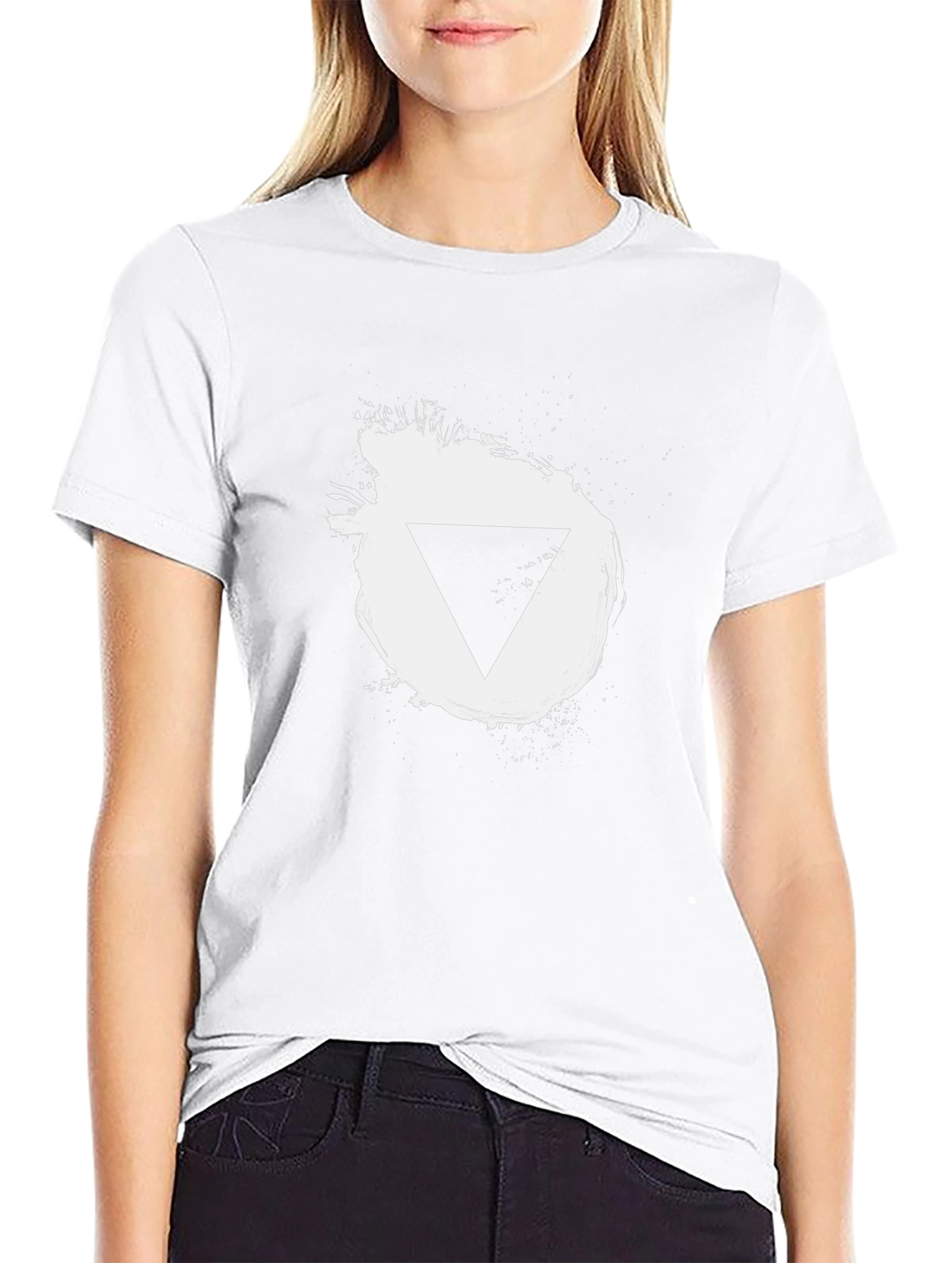 Modern Black T-Shirt with Triangle Graphic