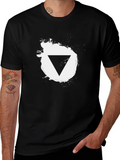 Modern Black T-Shirt with Triangle Graphic