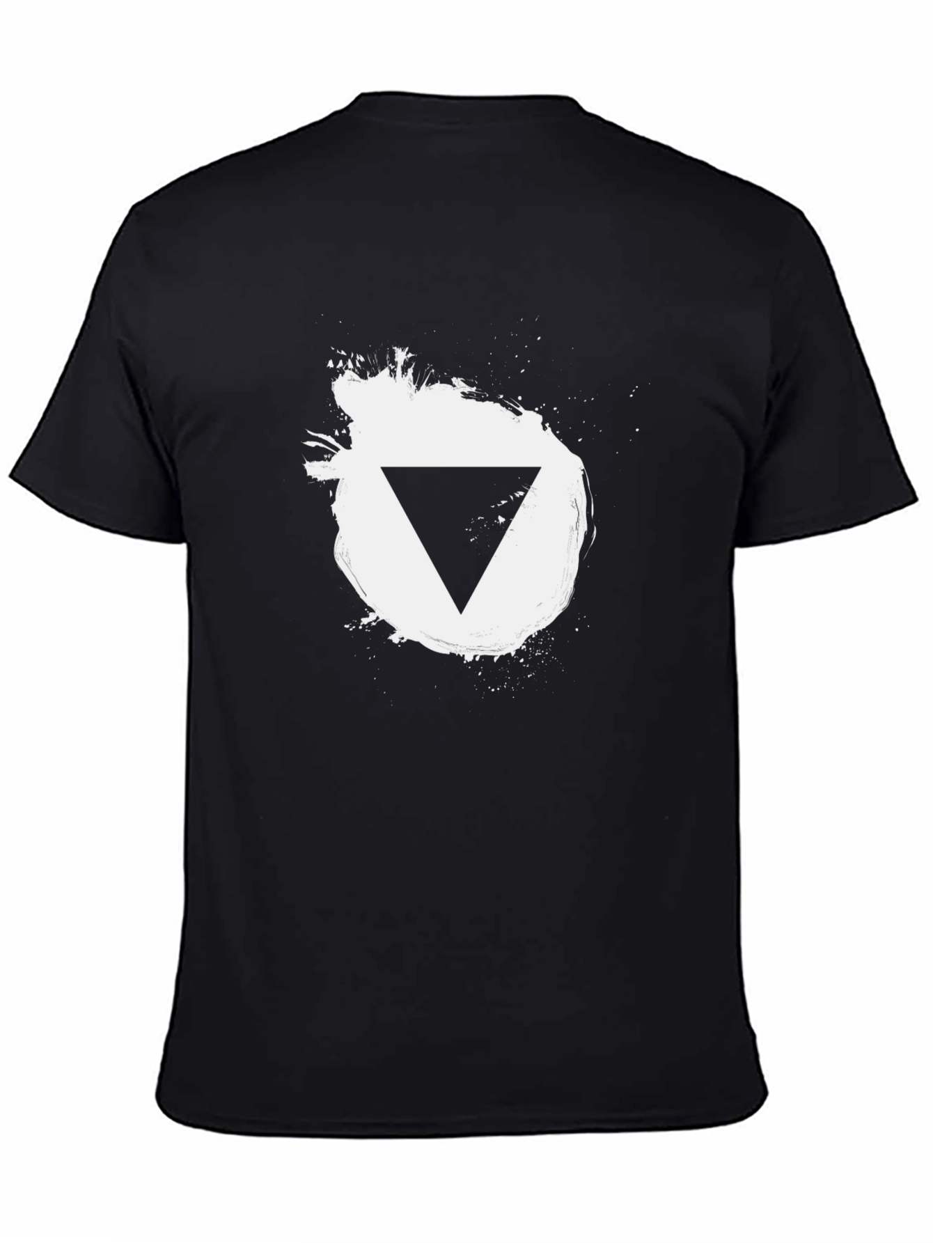 Modern Black T-Shirt with Triangle Graphic