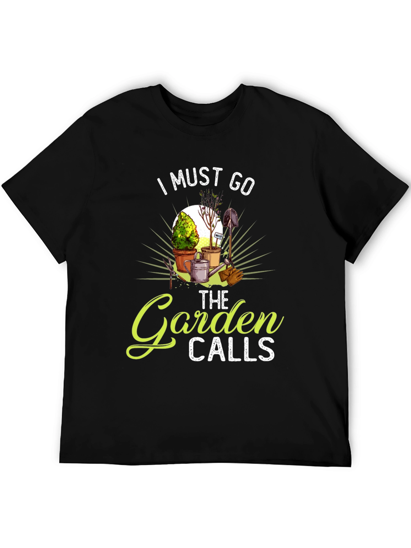 The Garden Calls Black T-Shirt Gardening Lovers Tee