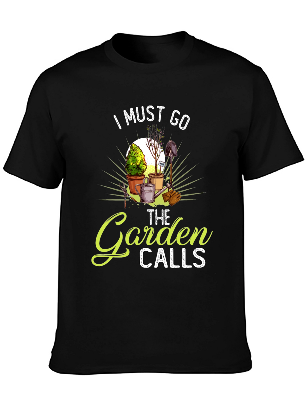The Garden Calls Black T-Shirt Gardening Lovers Tee