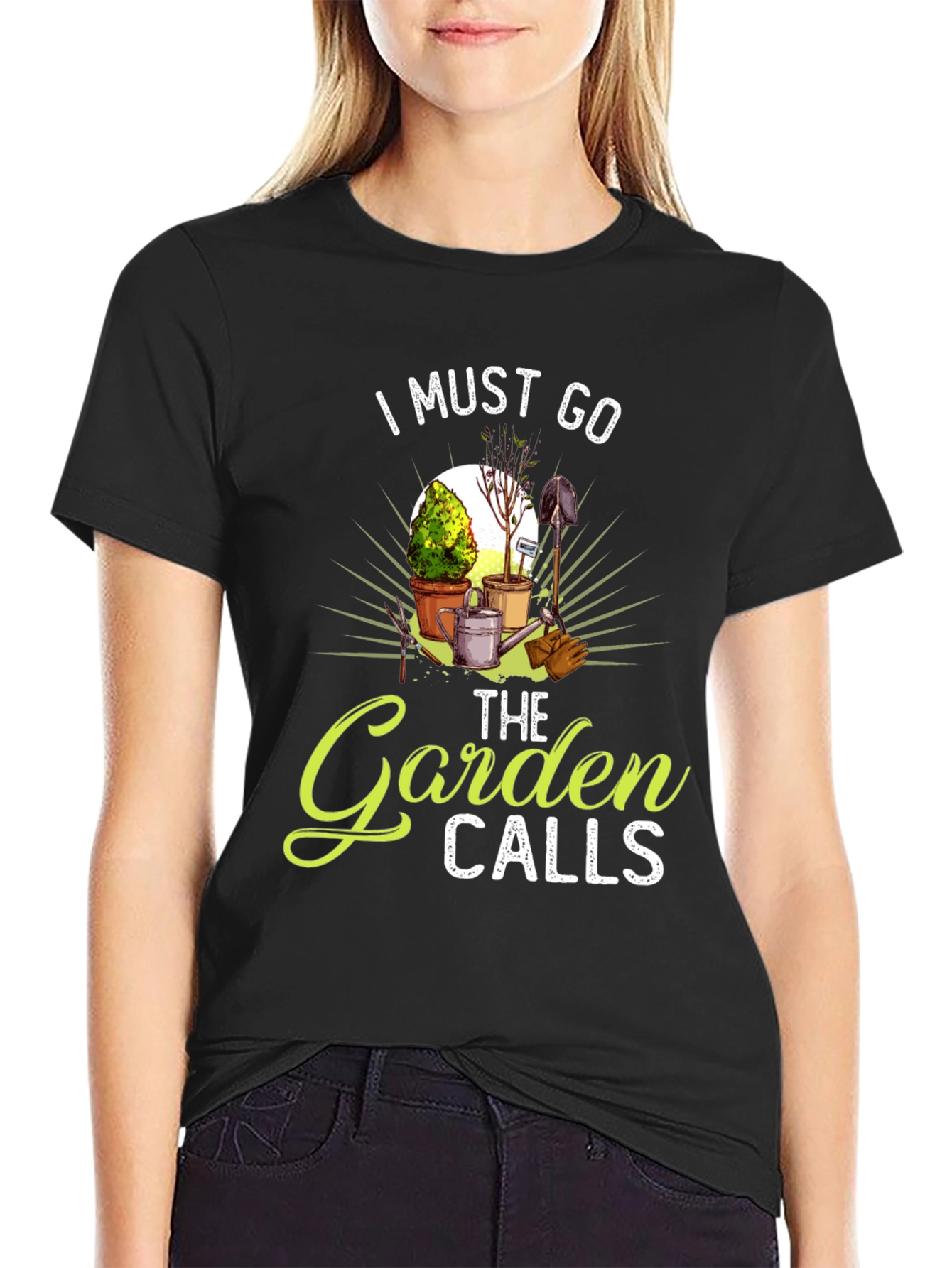 The Garden Calls Black T-Shirt Gardening Lovers Tee