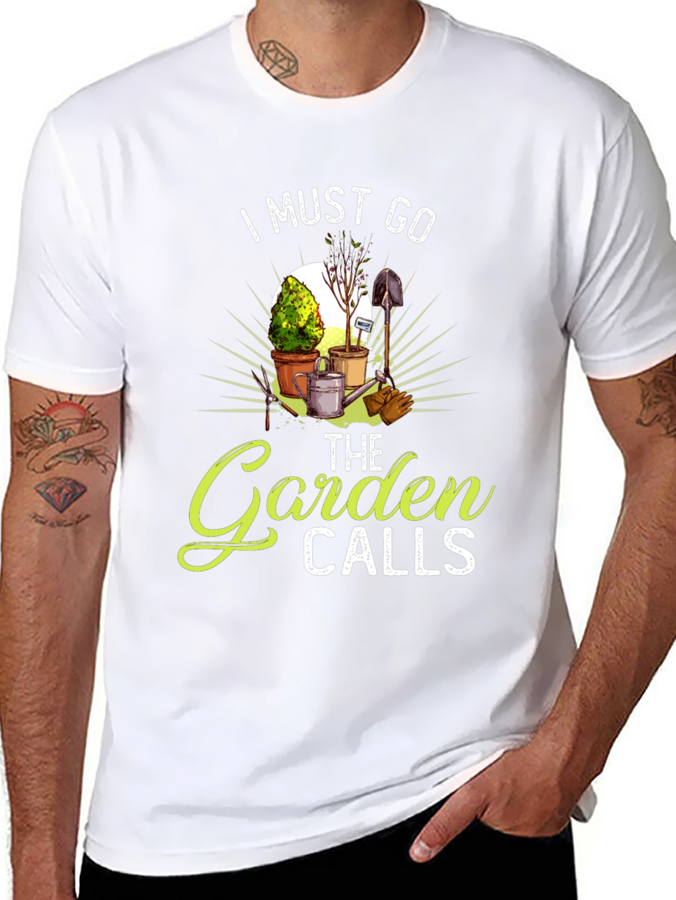 The Garden Calls Black T-Shirt Gardening Lovers Tee
