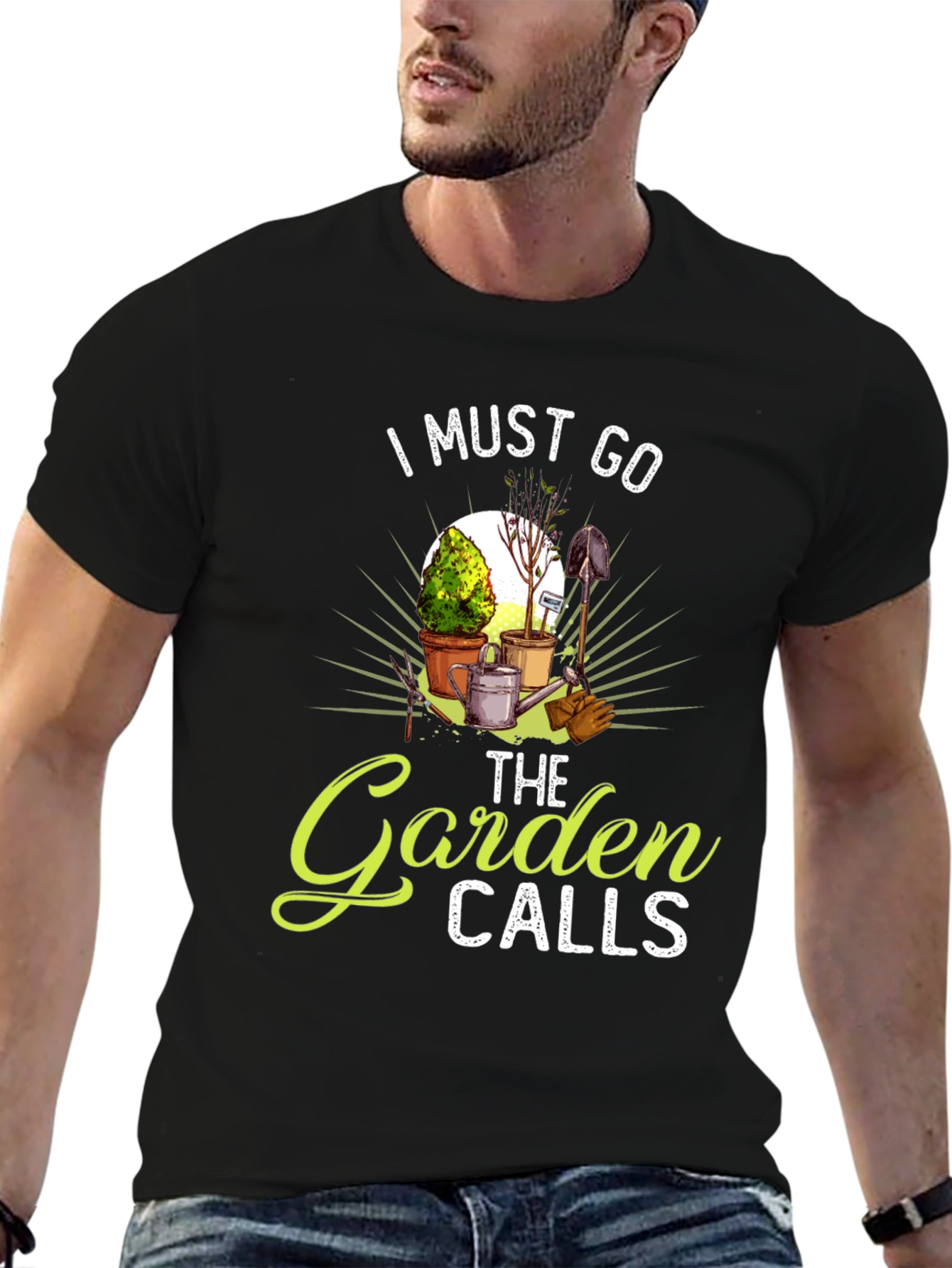 The Garden Calls Black T-Shirt Gardening Lovers Tee