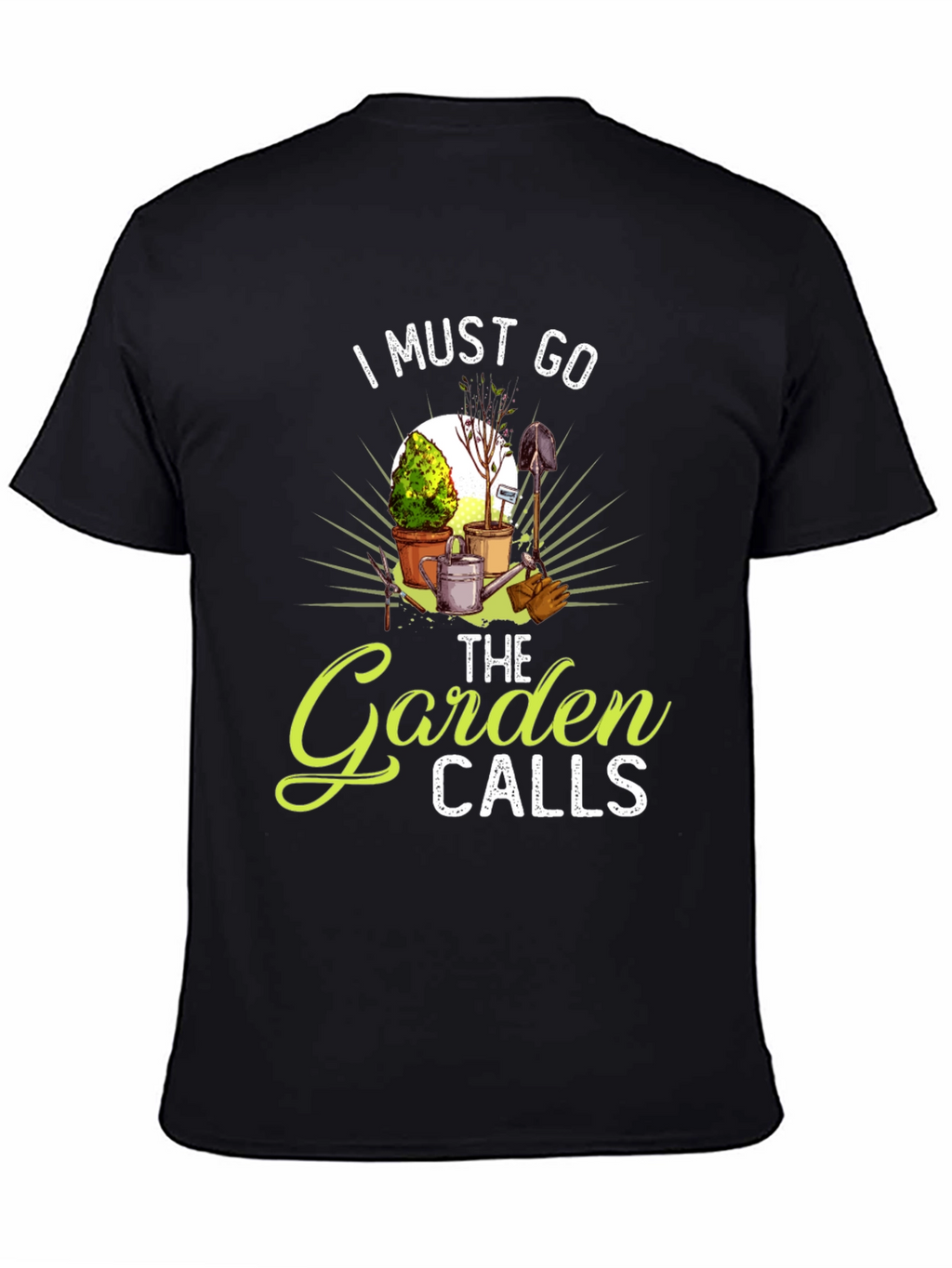 The Garden Calls Black T-Shirt Gardening Lovers Tee