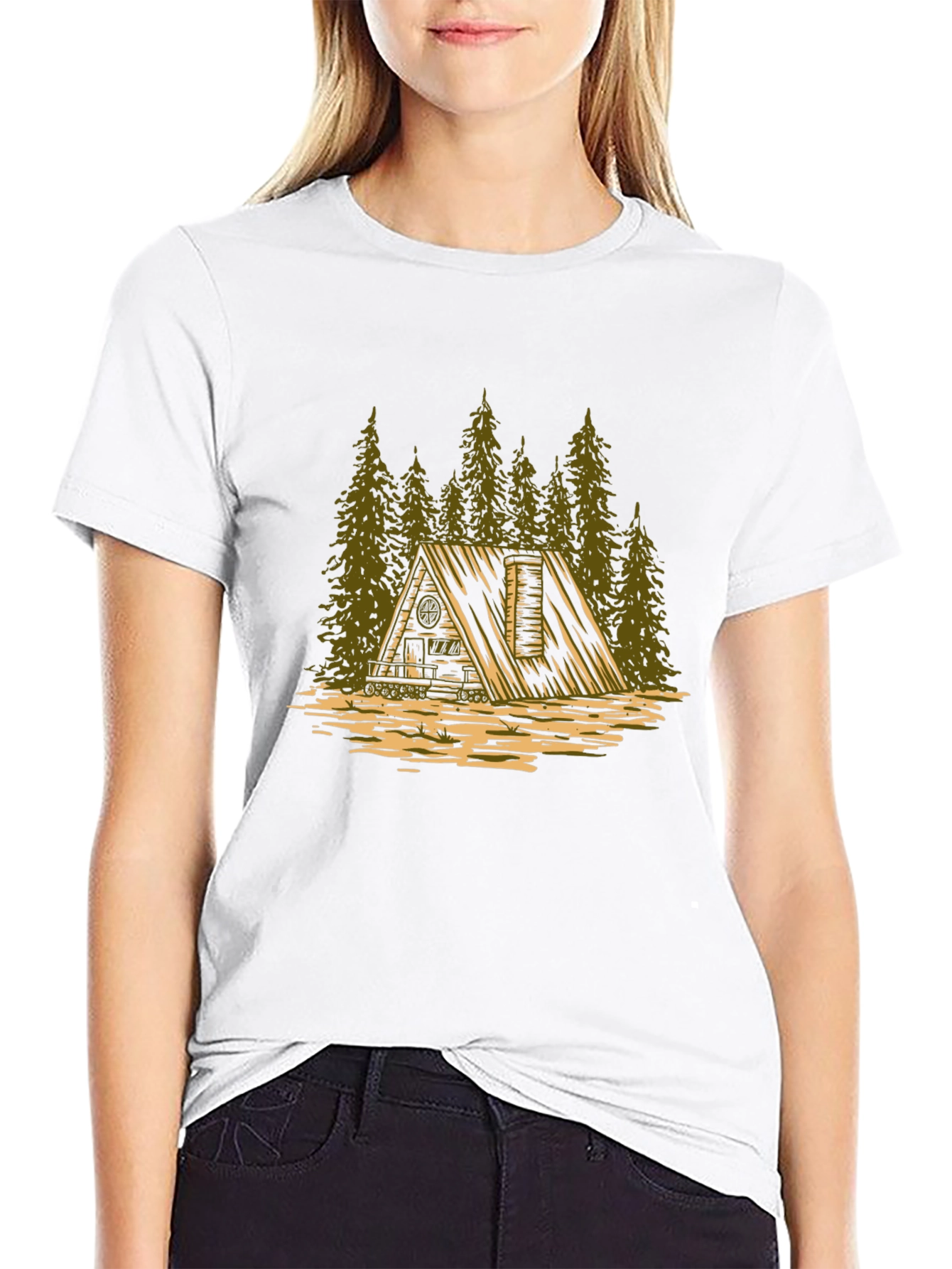Cabin in the Woods Graphic Tee - Black