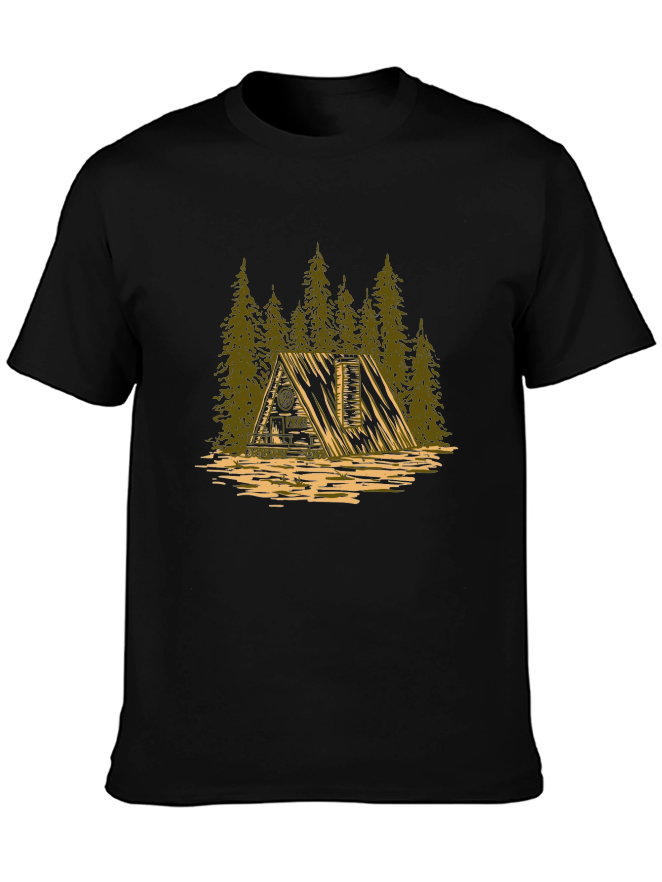 Cabin in the Woods Graphic Tee - Black