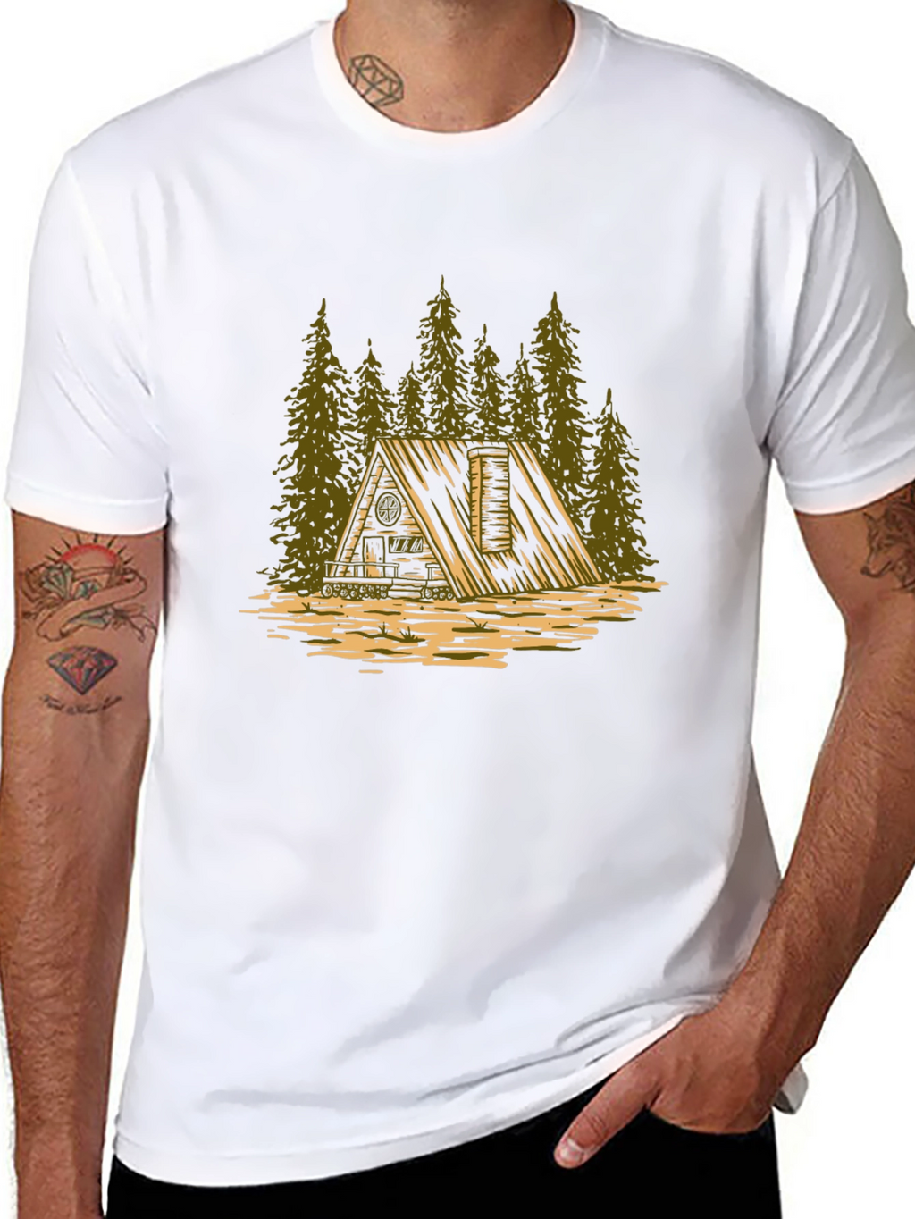 Cabin in the Woods Graphic Tee - Black