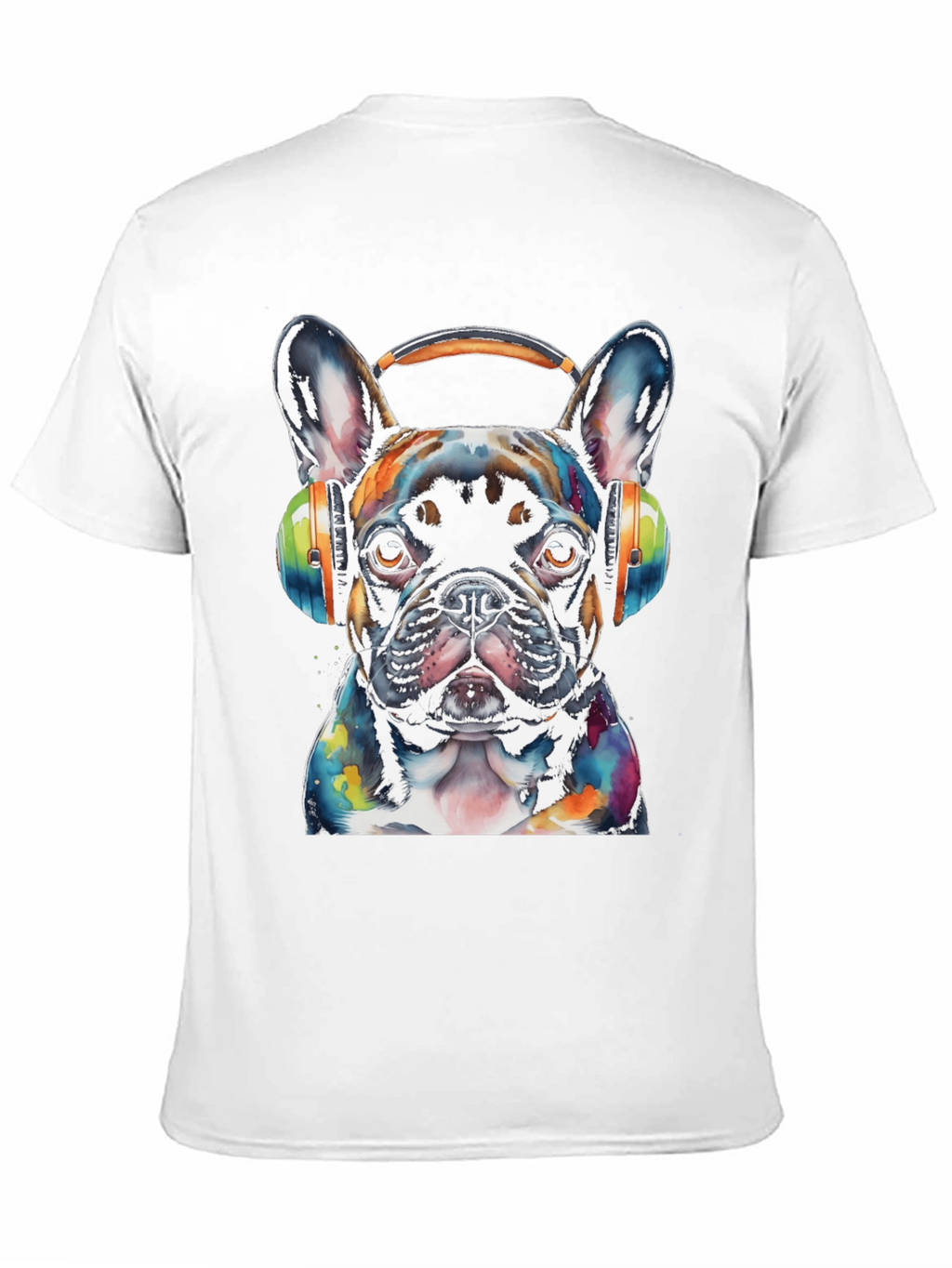 Dog with Headphones T-Shirt - Artistic Puppy Design