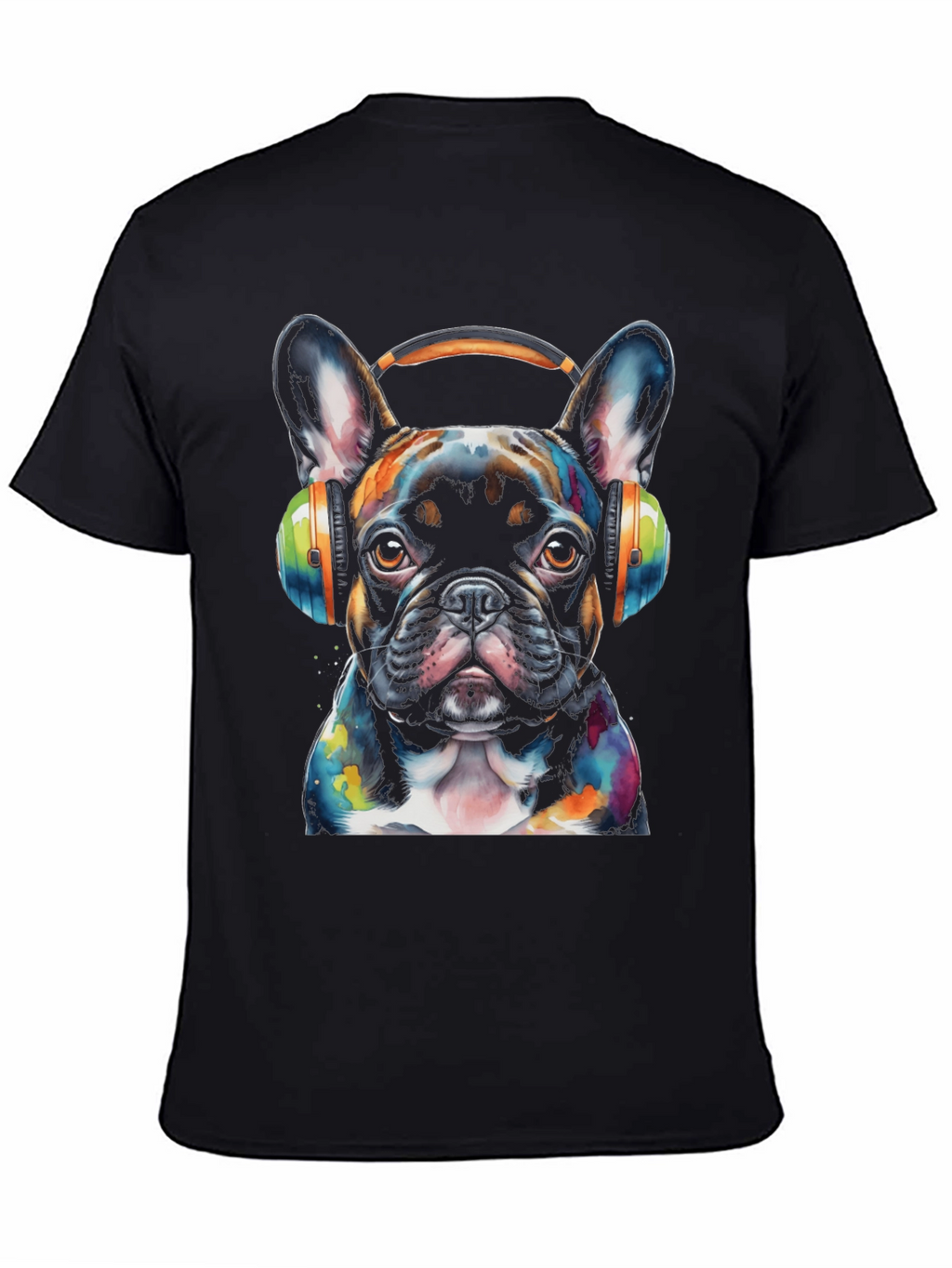 Dog with Headphones T-Shirt - Artistic Puppy Design