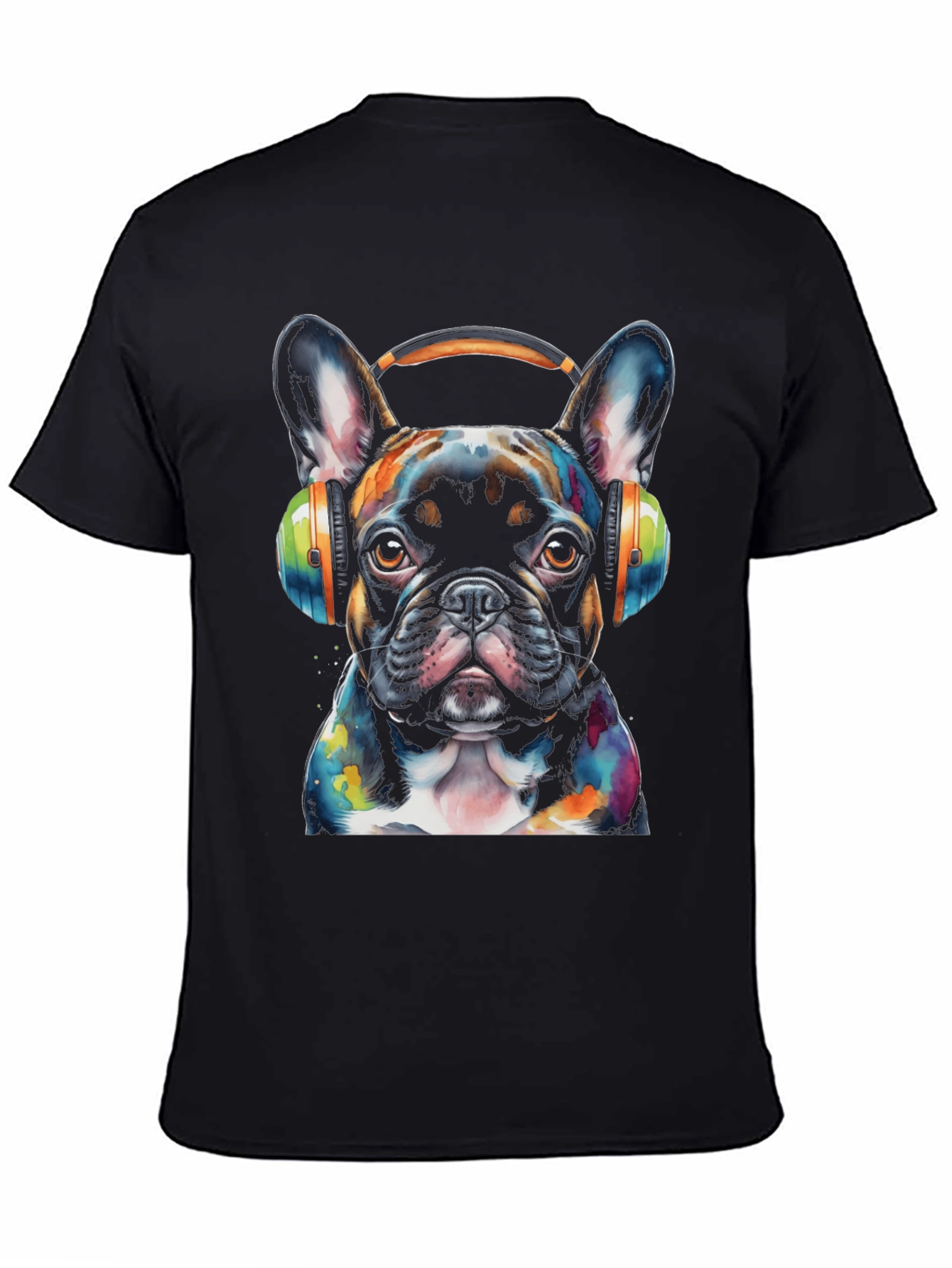 Dog with Headphones T-Shirt - Artistic Puppy Design