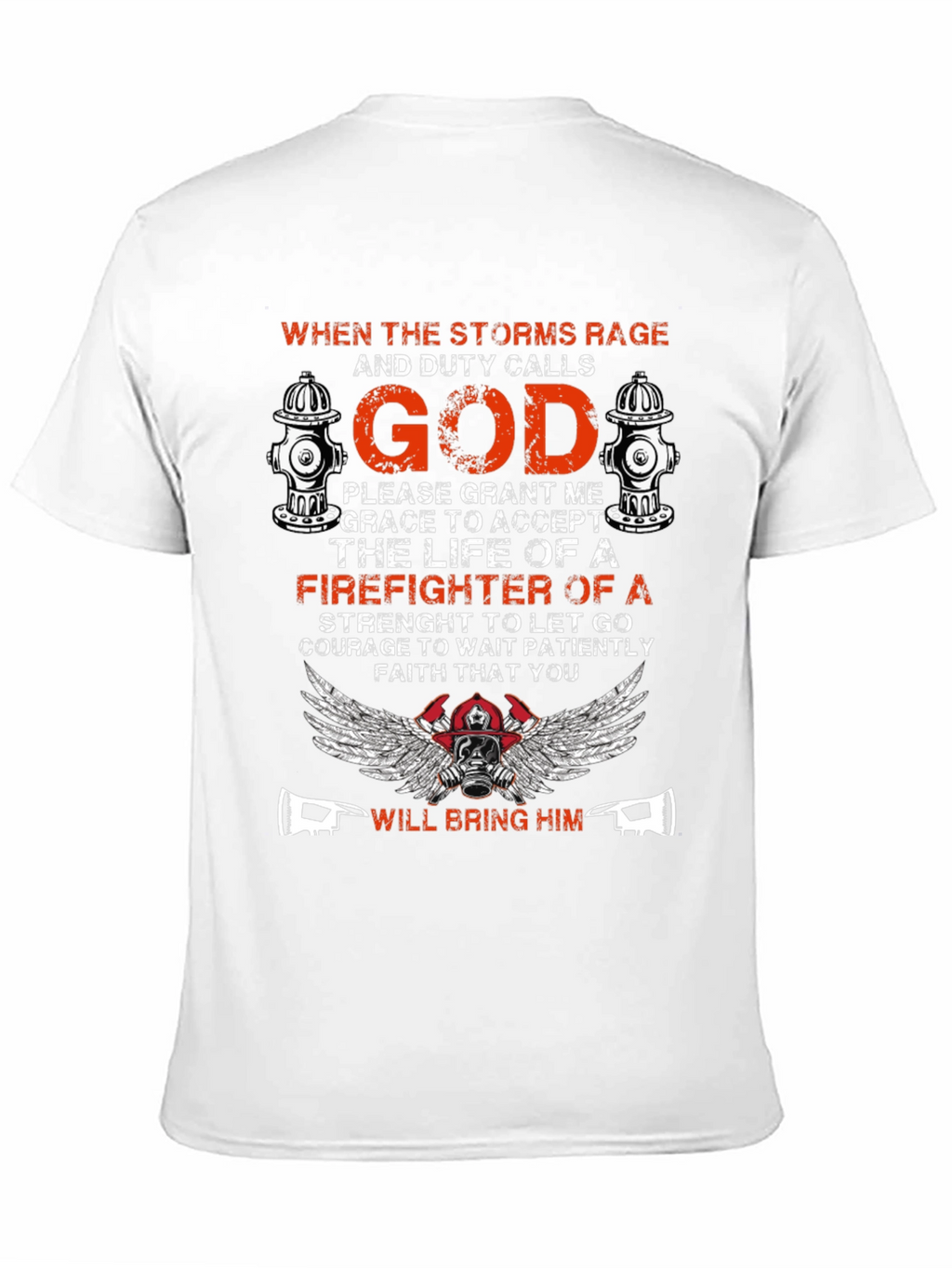 Firefighter God Graphic T-Shirt