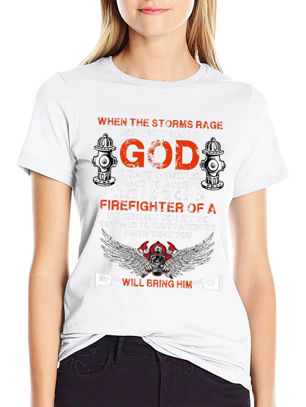 Firefighter God Graphic T-Shirt