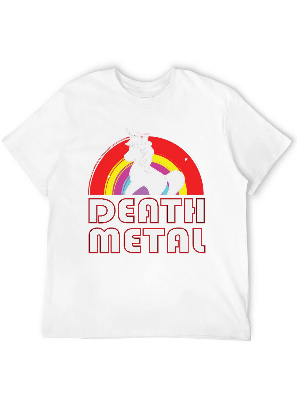 Death Metal Unicorn Rainbow T-Shirt