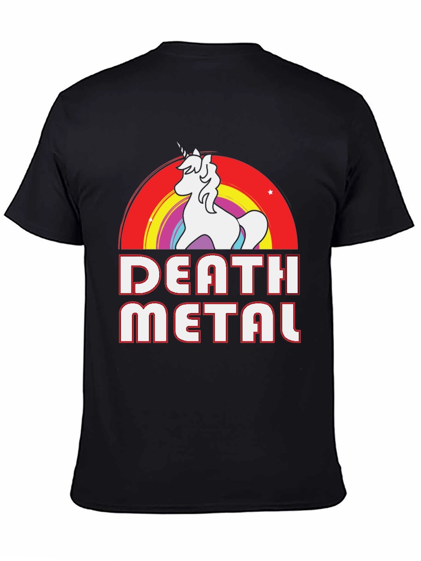 Death Metal Unicorn Rainbow T-Shirt