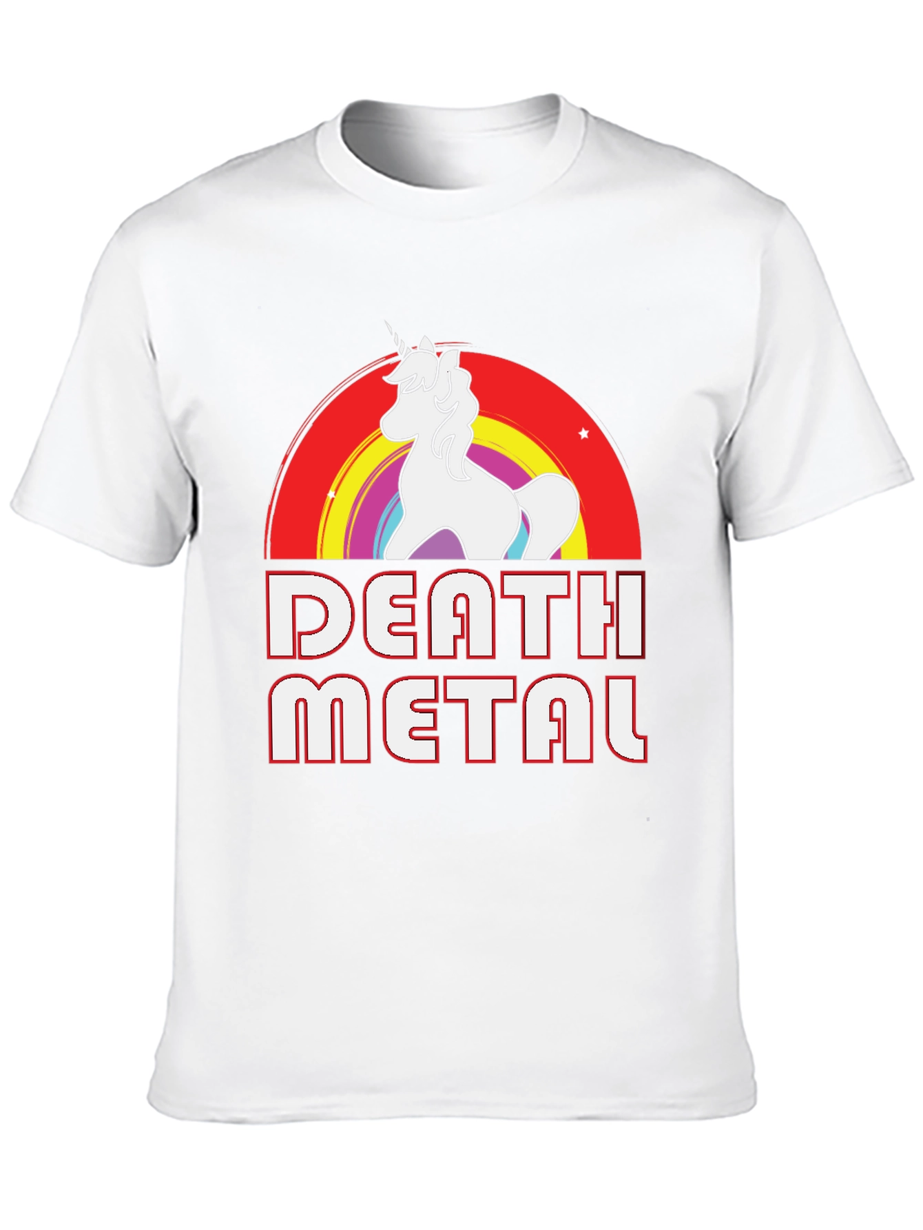 Death Metal Unicorn Rainbow T-Shirt