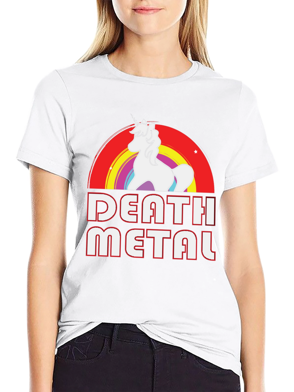 Death Metal Unicorn Rainbow T-Shirt