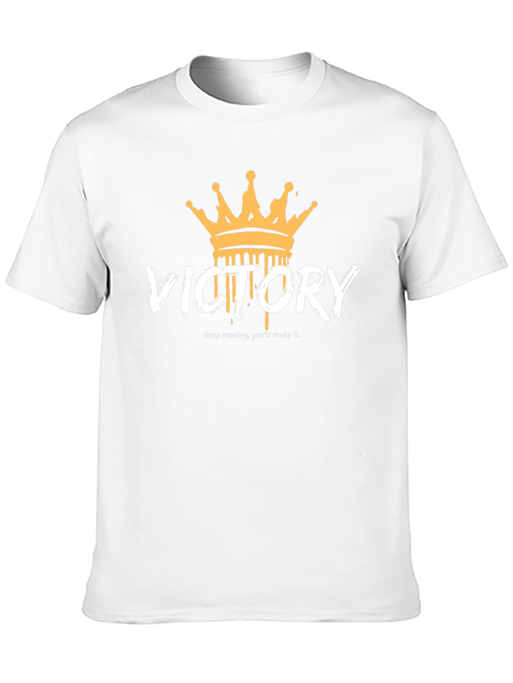 Victory Crown Graphic Tee - Black Cotton T-Shirt