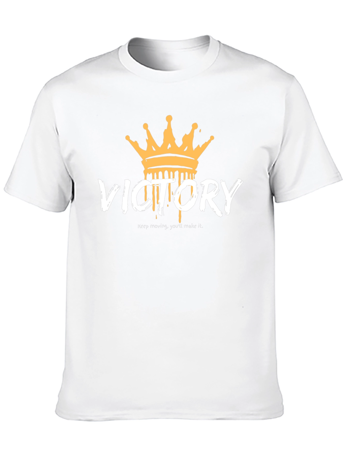 Victory Crown Graphic Tee - Black Cotton T-Shirt