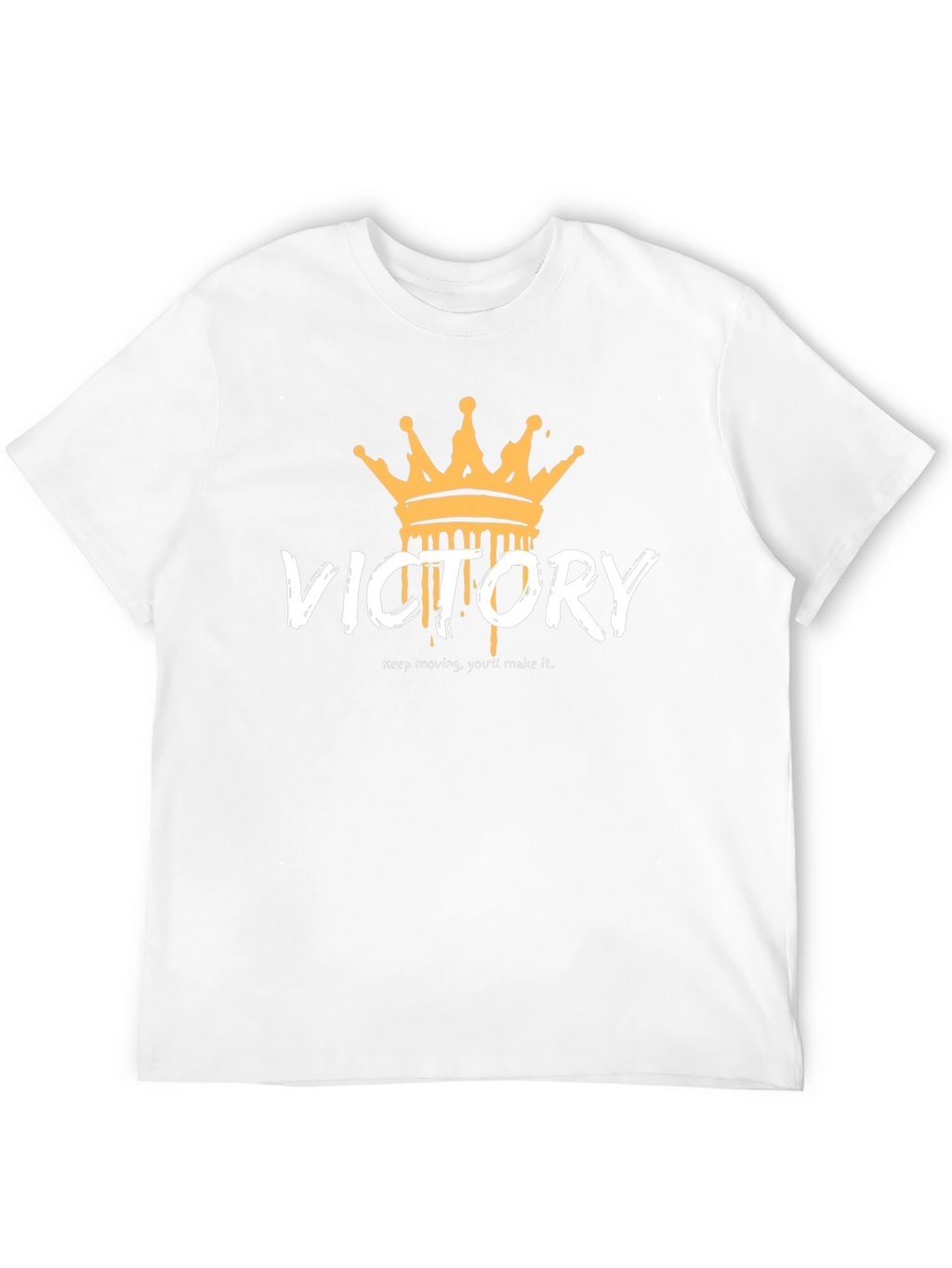 Victory Crown Graphic Tee - Black Cotton T-Shirt
