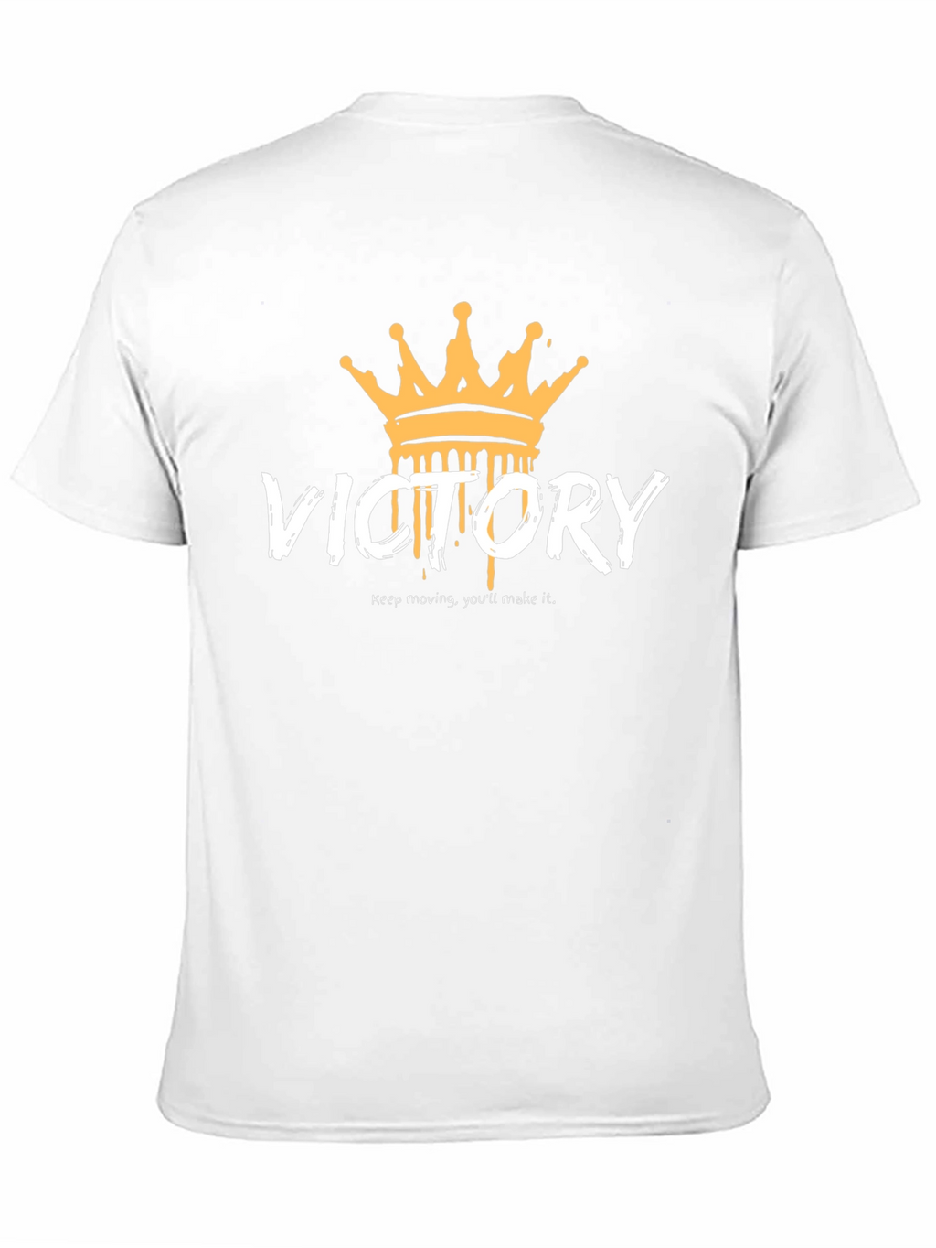 Victory Crown Graphic Tee - Black Cotton T-Shirt