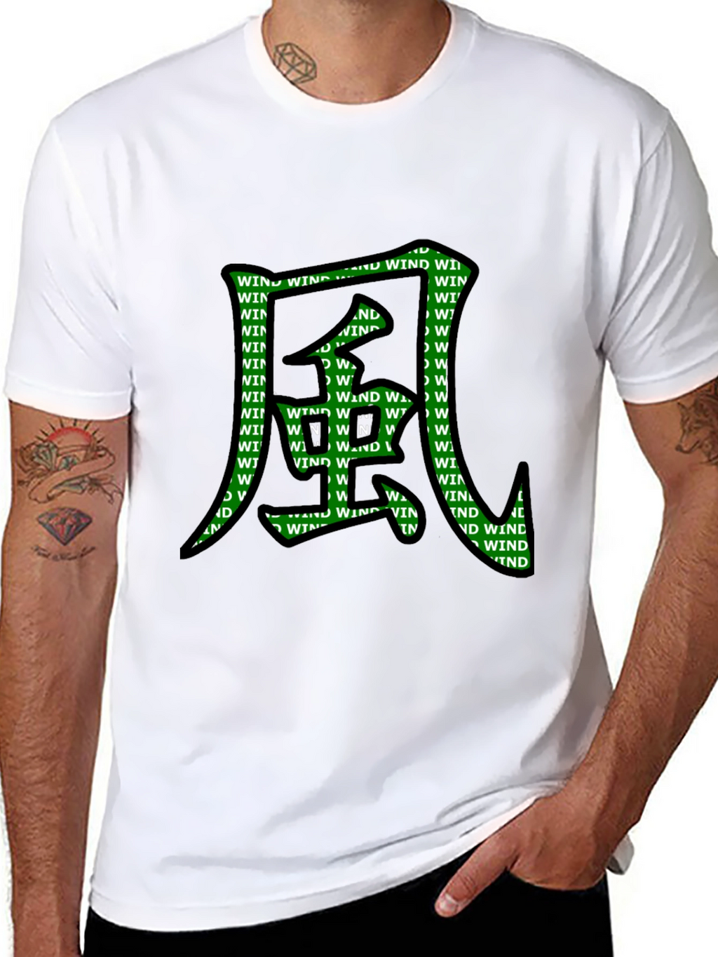 Wind Kanji Graphic T-Shirt - Unique Design