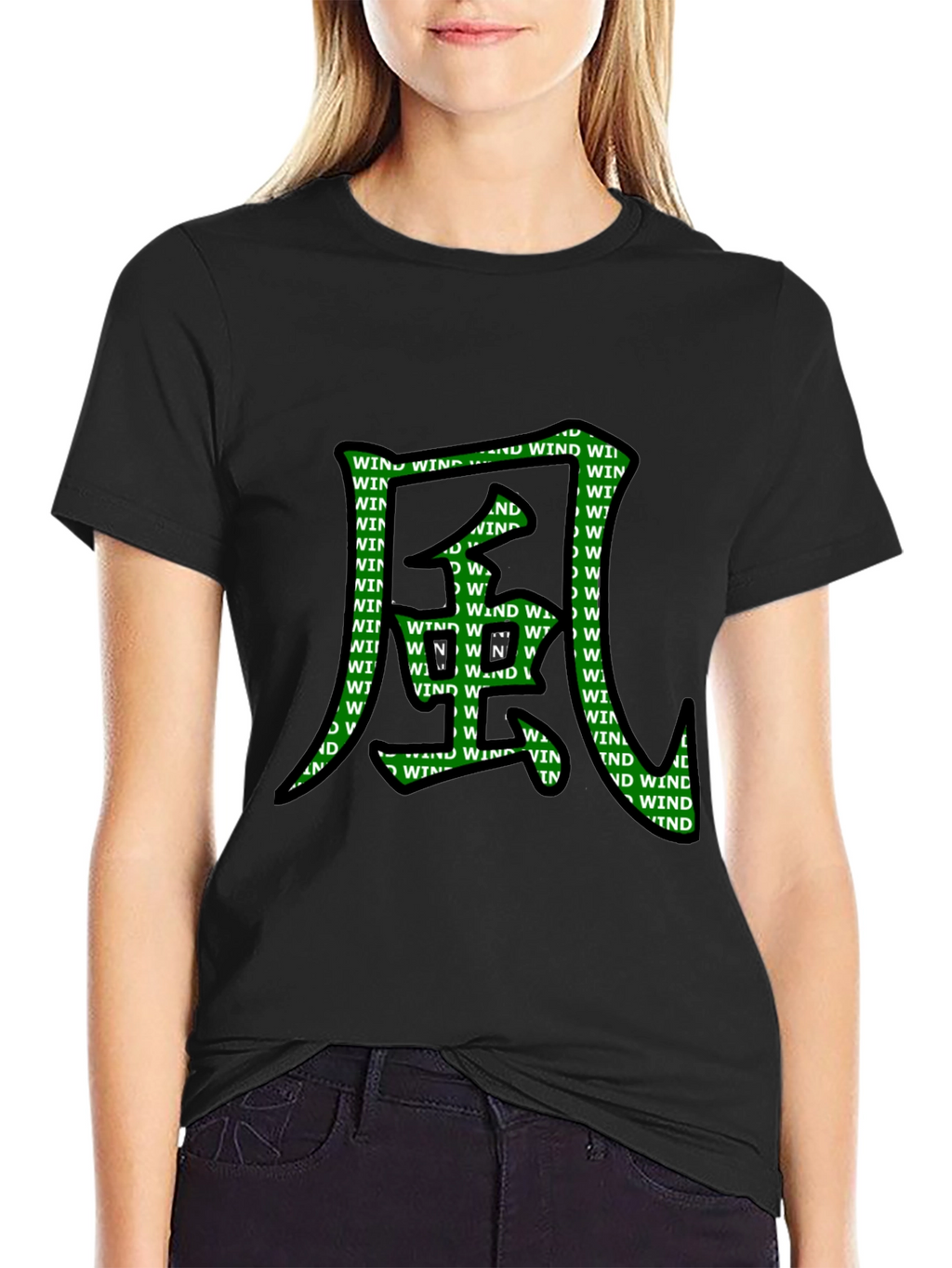 Wind Kanji Graphic T-Shirt - Unique Design