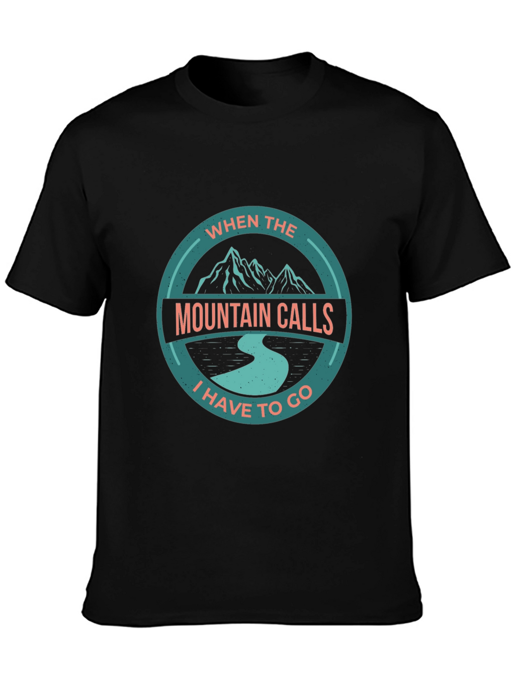 Mountain Calls Black Graphic T-Shirt
