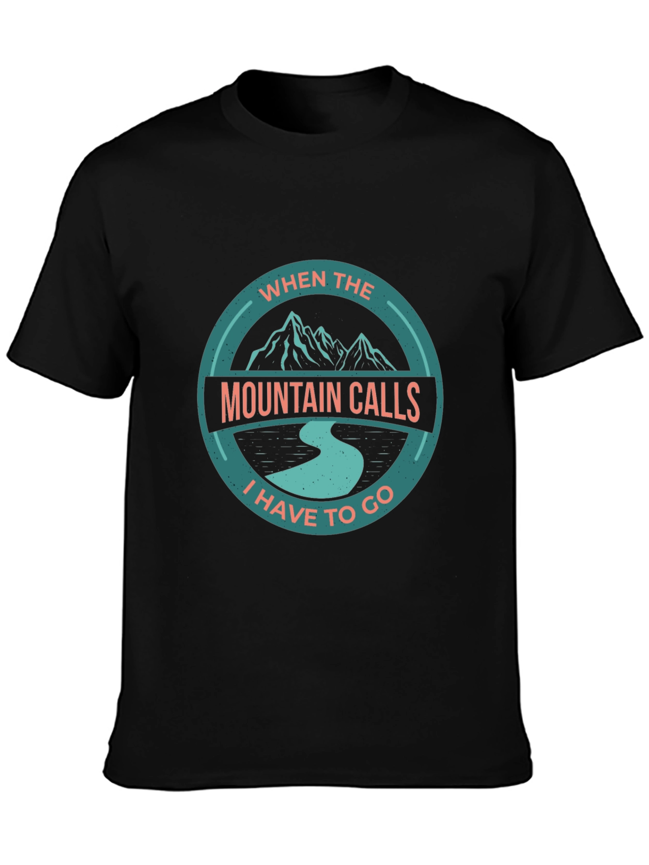 Mountain Calls Black Graphic T-Shirt