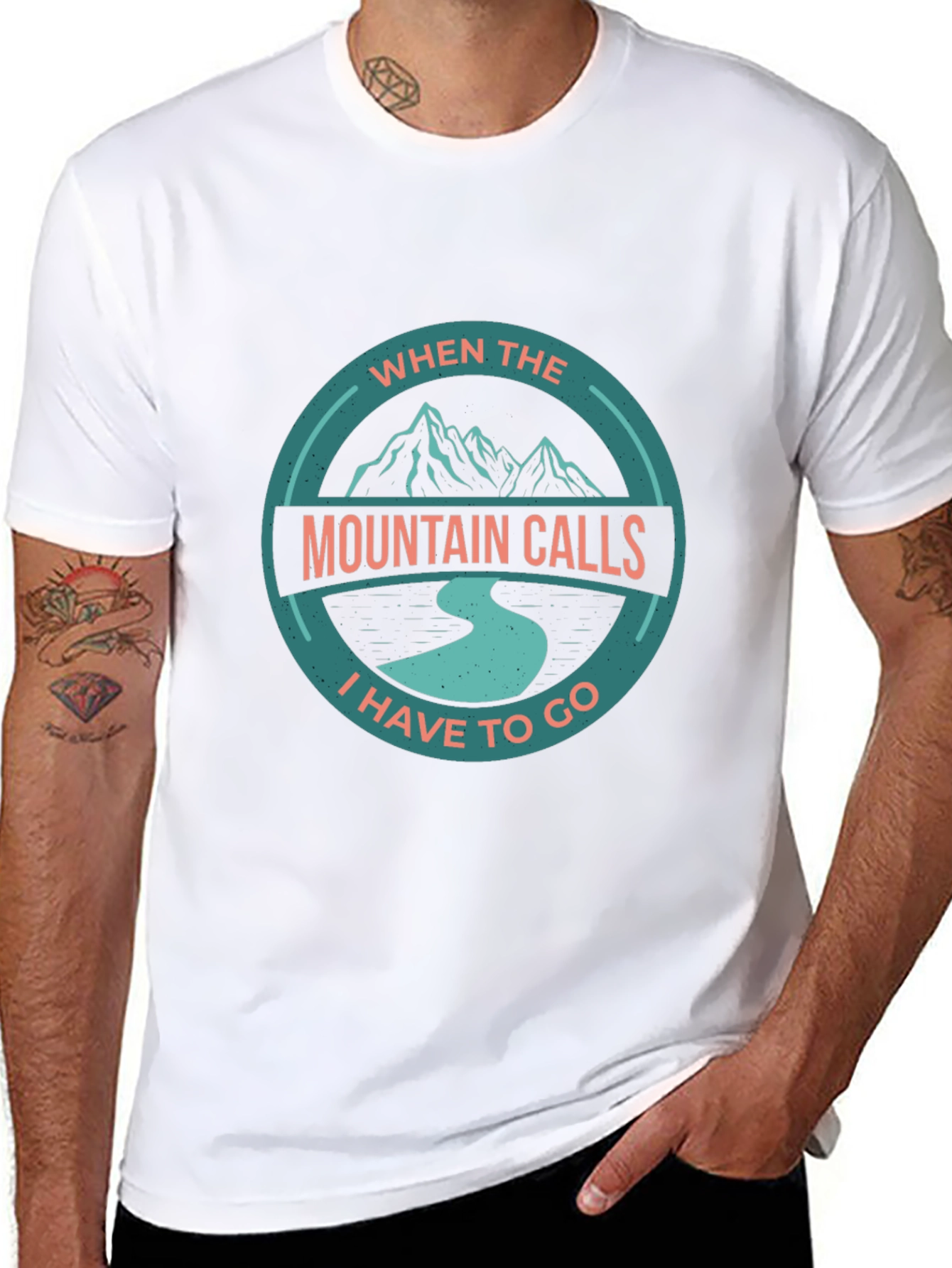 Mountain Calls Black Graphic T-Shirt